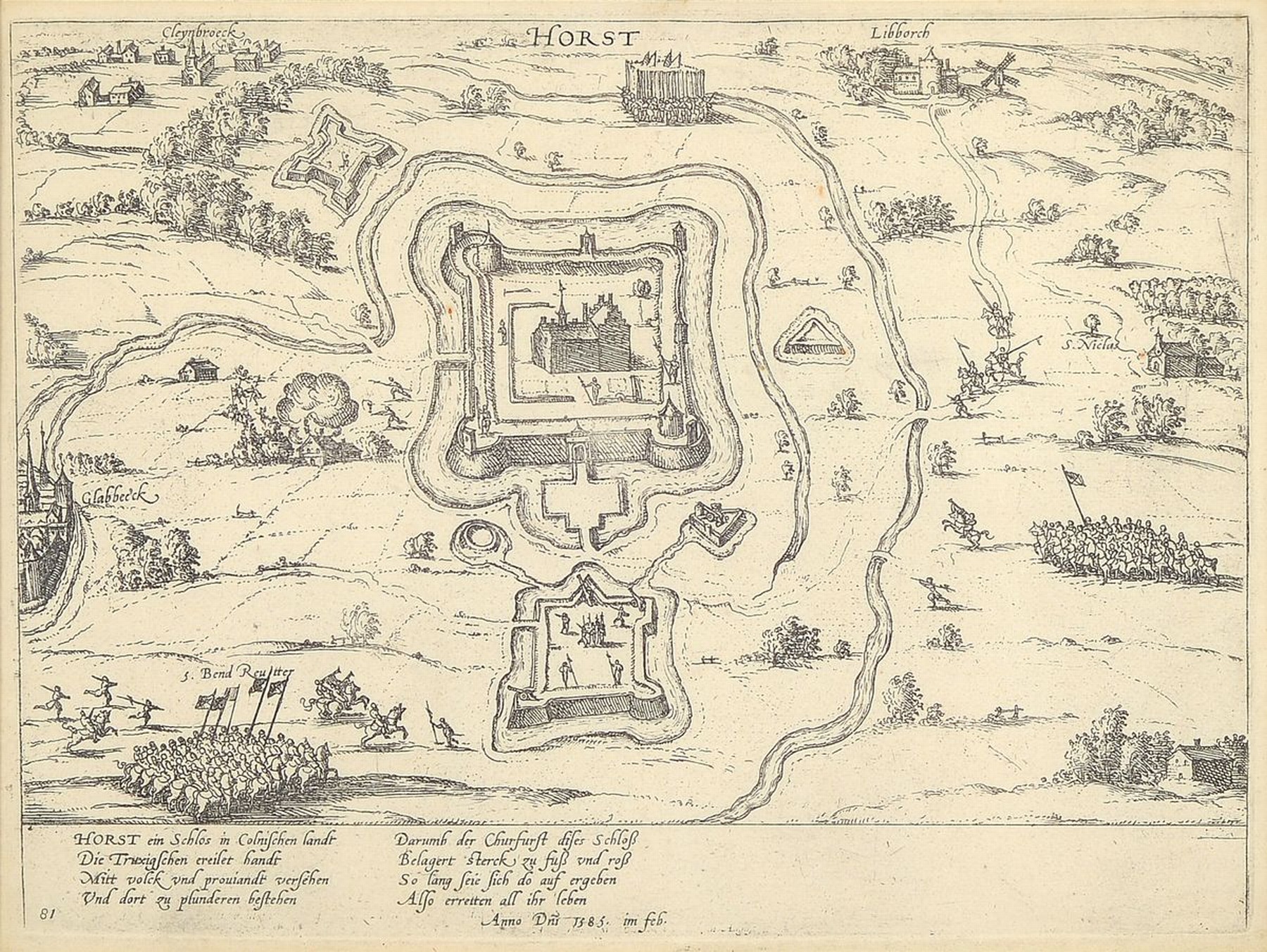 Detail b: 4 Kupferstiche 18. Jh., a. Drei Ansichten von Karlsruhe, Homann, altkoloriert,stockfleckig, ca. 63 x 54 cm, b. Karte von Köln und angrenzende ...
