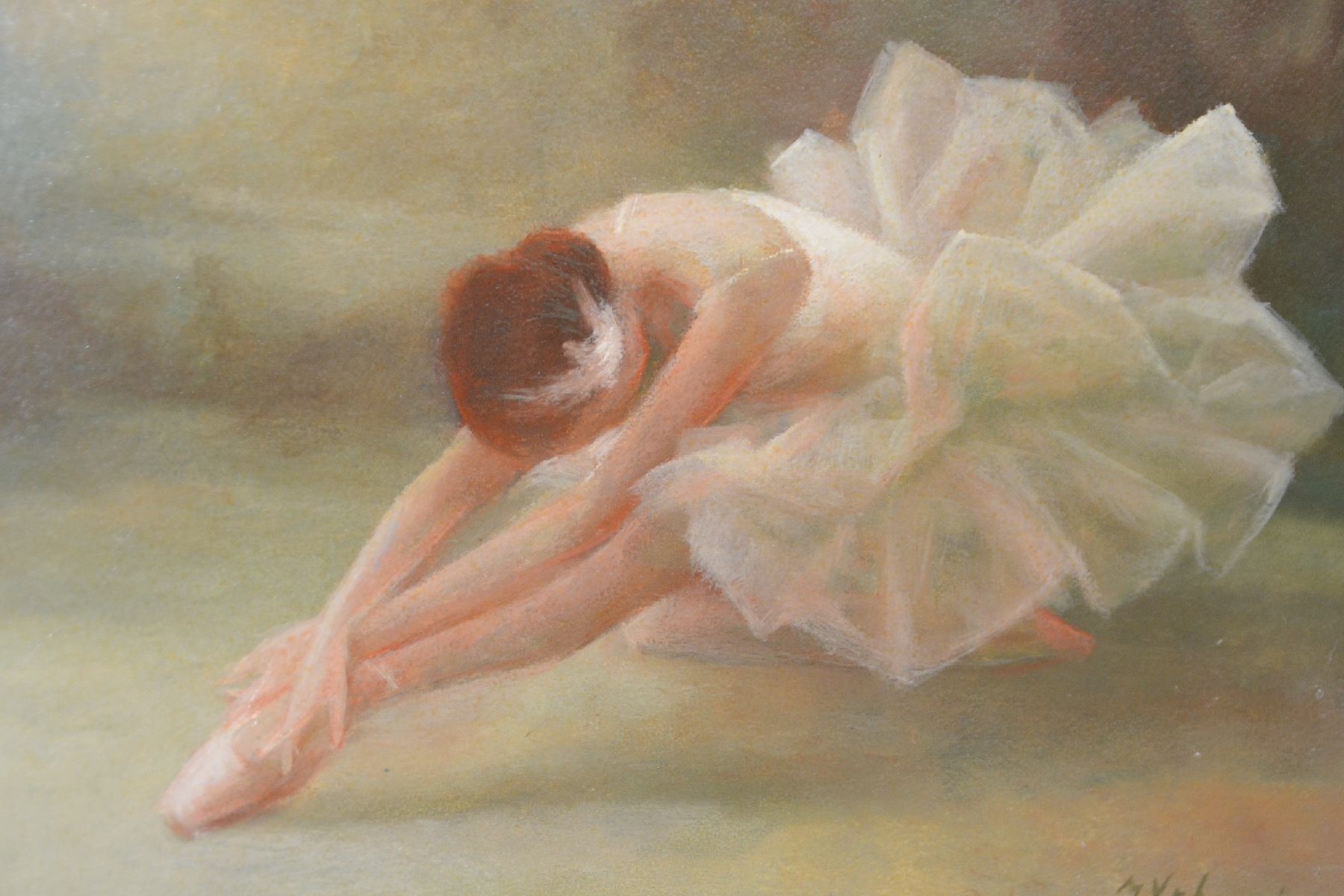 Detail c: Prof. Miloslava Vrobova-Stefkova, 1909-1991, Studium in Prag und Paris, bekannt für Ihre intensive Ballettstudien, hier: "Sterbender ...