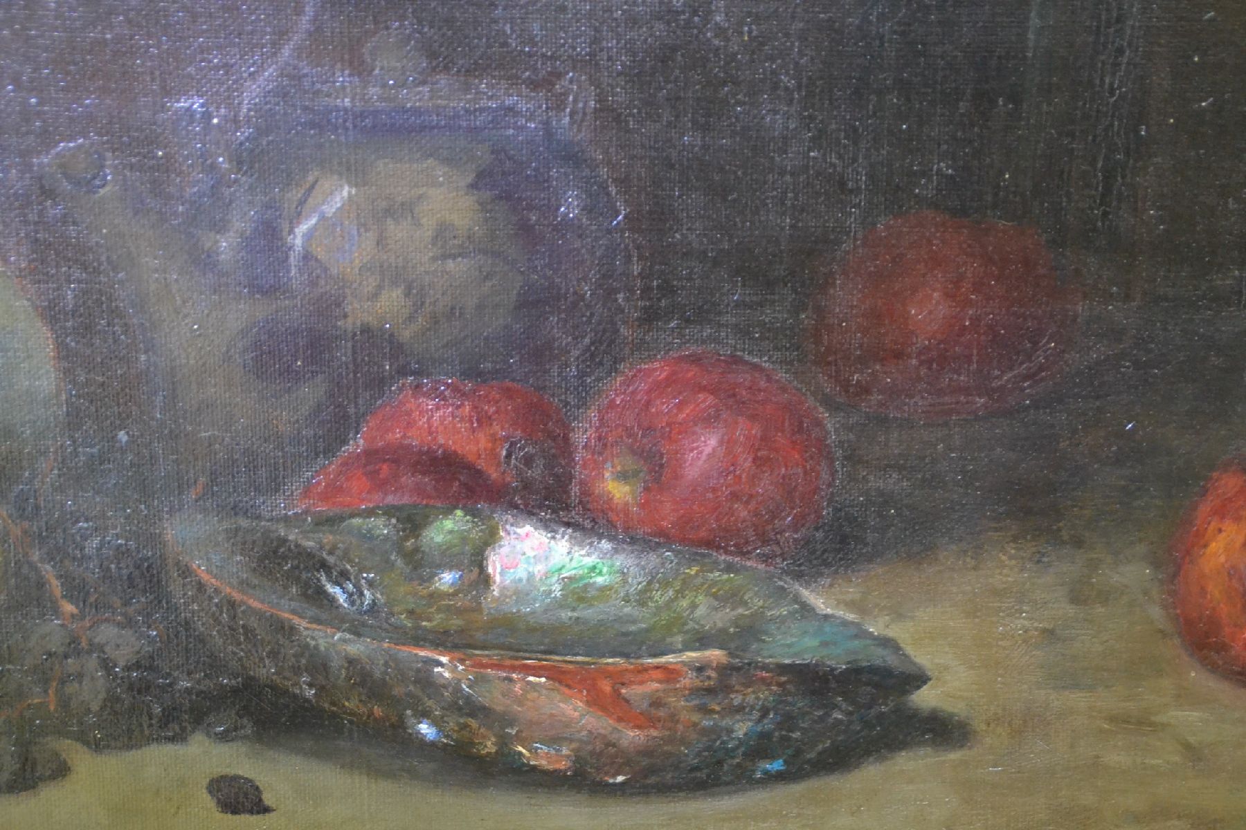 Detail d: Eugene Dekkert, 1865 Stettin - Garmisch 1956, lange Zeit tätig in Schottland, bekannt v.a. für seine Landschaften: seltenes Stillleben nach ...