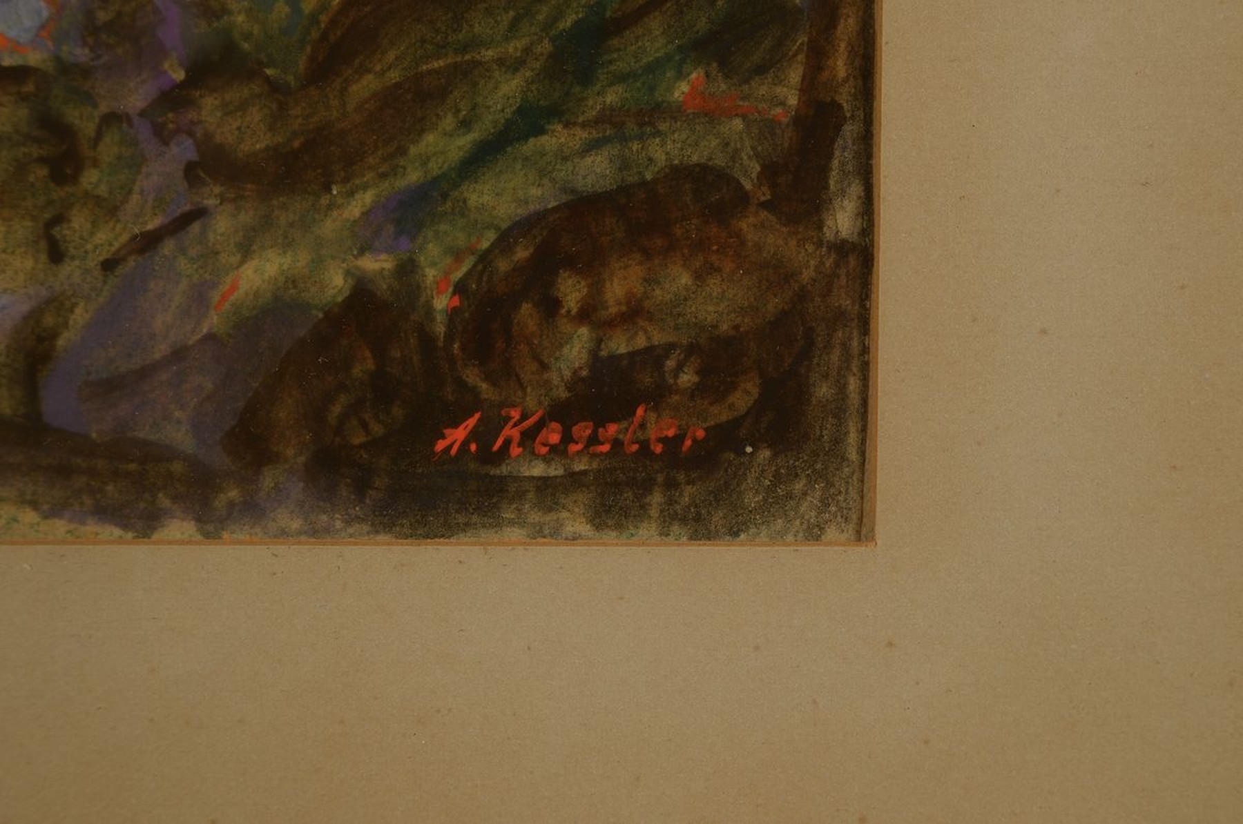 Detail a: Adolf Kessler, 1890 Godramstein-1974, Studium an der Akademie München, Schüler von Julius Diez, hier: Entwurf zum Salierfries in Annweiler, ...