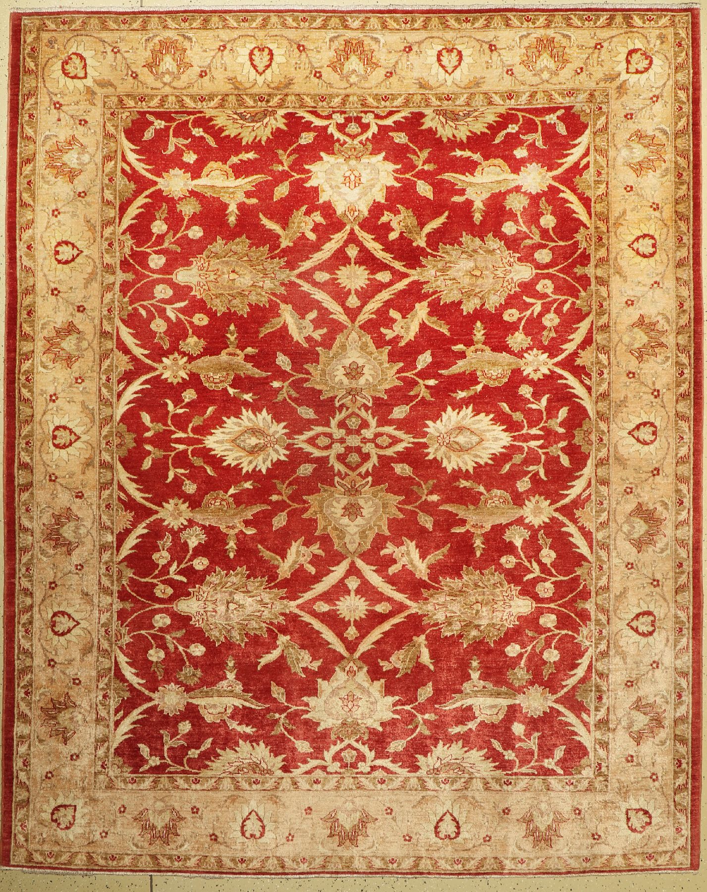 Sigler Mahal, Pakistan, ca. 40 Jahre, Wolleauf Baumwolle, ca. 306 x 246 cm, Leichte Gebrauchsspuren