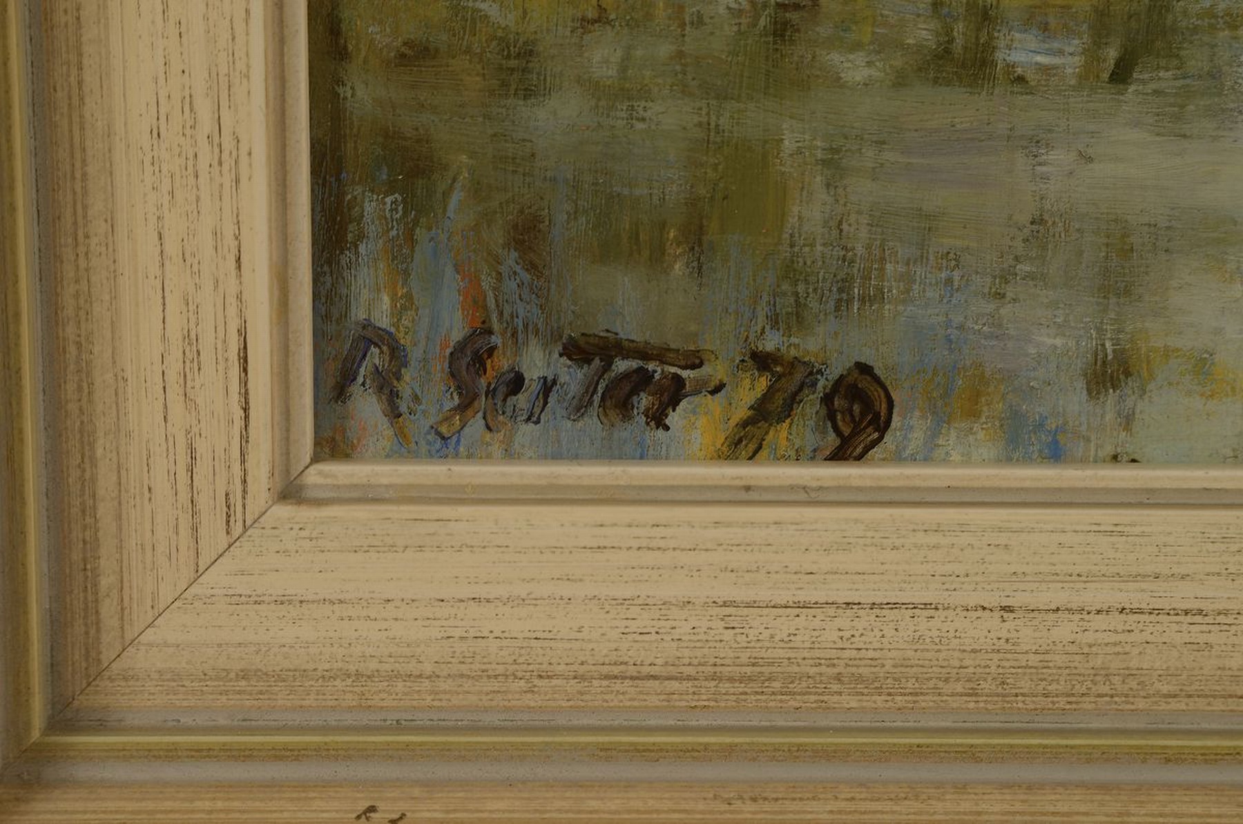 Detail a: Robert Seiter, geb. 1912 Ludwigshafen, Landschaft in der Pfalz, Öl/Hartfaser, signiert, ca. 27x36cm, R. ca. 33x42cm