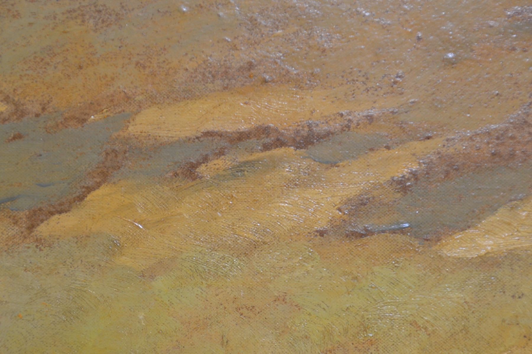 Detail e: Ludwig Dill, 1848 Gernsbach - 1940 Karlsruhe, Fischerboote bei Chioggia, Öl/Malkarton, signiert, ca. 56x76cm, R. ca. 69x89cm
