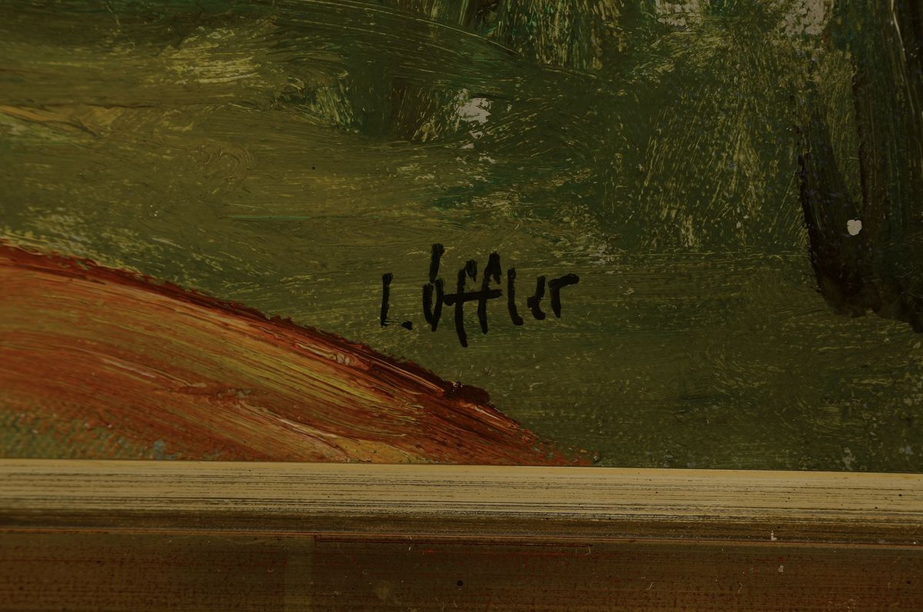 Detail a: Paul Löffler, 1938-1995 Mannheim, Der Rhein bei Altrip, Öl/Lwd, rechts unten signiert, ca. 60x80cm, R. ca. 73x93cm
