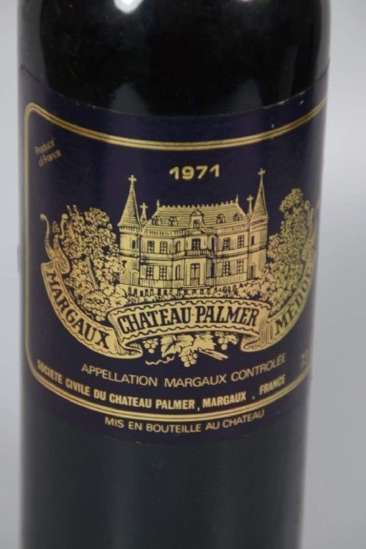 Detail a: 1 Flasche Chateau Palmer 1971, Margaux, ca. 75cl, Füllstand mid shoulder, unverkostet