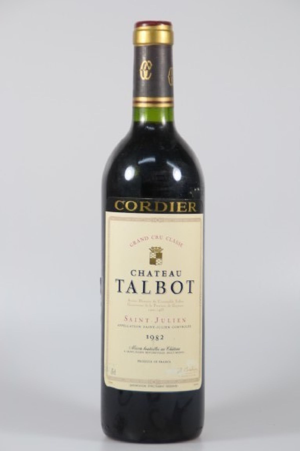 1 Flasche Chateau Talbot 1982, Saint Julien, Grand Cru Classe, 75cl, Füllstand top shoulder, unverkostet, 95 Parker Punkte