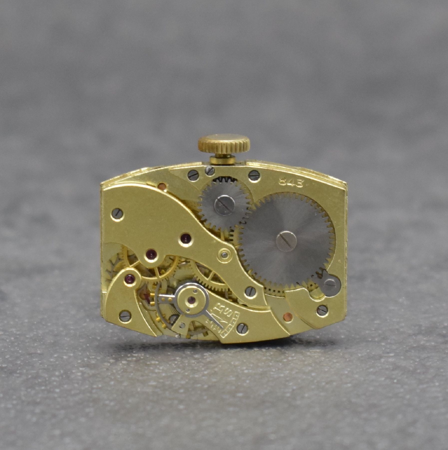 Detail c: FESTA Herrenarmbanduhr in GG 585/000, Handaufzug, Deutschland um 1938, Scharniergeh., verg. Zifferbl. altersbed. fl., verg. Formankerw., Kal. 843, M. ...