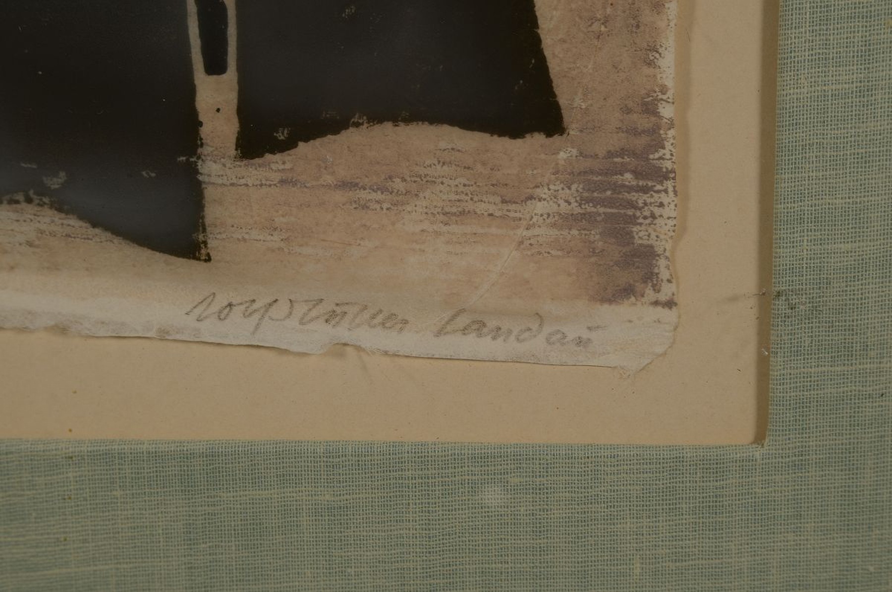 Detail c: Rolf Müller-Landau, 1903- 1956, Monotypie, num. 147/150, handsigniert, ca. 47 x 27 cm, unter Glas, Rahmen 70 x 47 cm