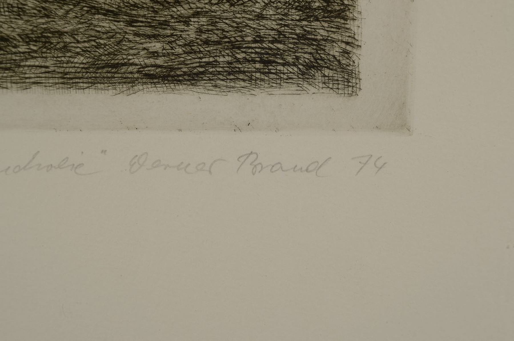Detail h: Werner Brand, 1933-2021, 2 Radierungen: 1x Solidarität, bez. e.a., signiert, betitelt und dat. 80, ca. 26x20cm, PP, u.Gl., R. ca. 50x41cm, 1x ...