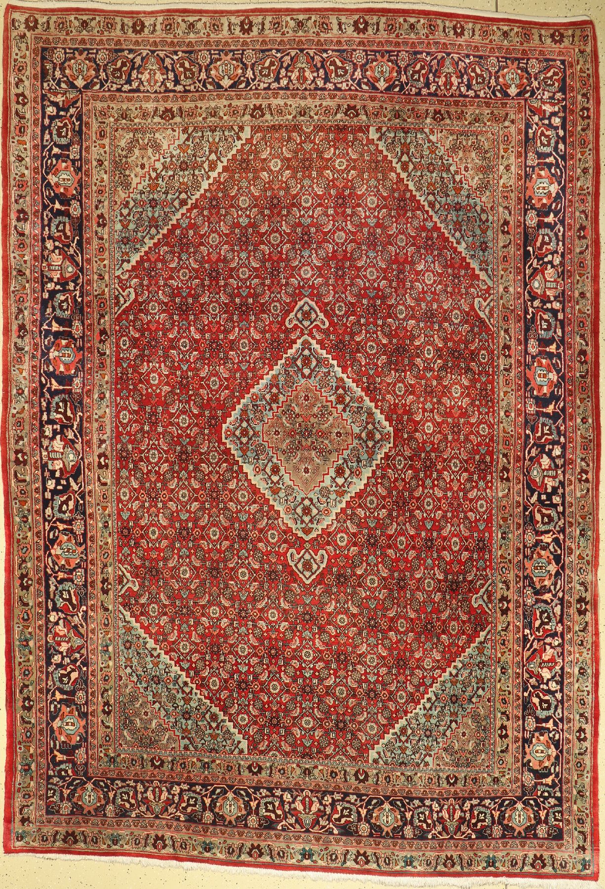 Bidjar alt, Persien, um 1960, Wolle auf Baumwolle, ca. 333 x 230 cm, guter Zustand, (Abrasch)