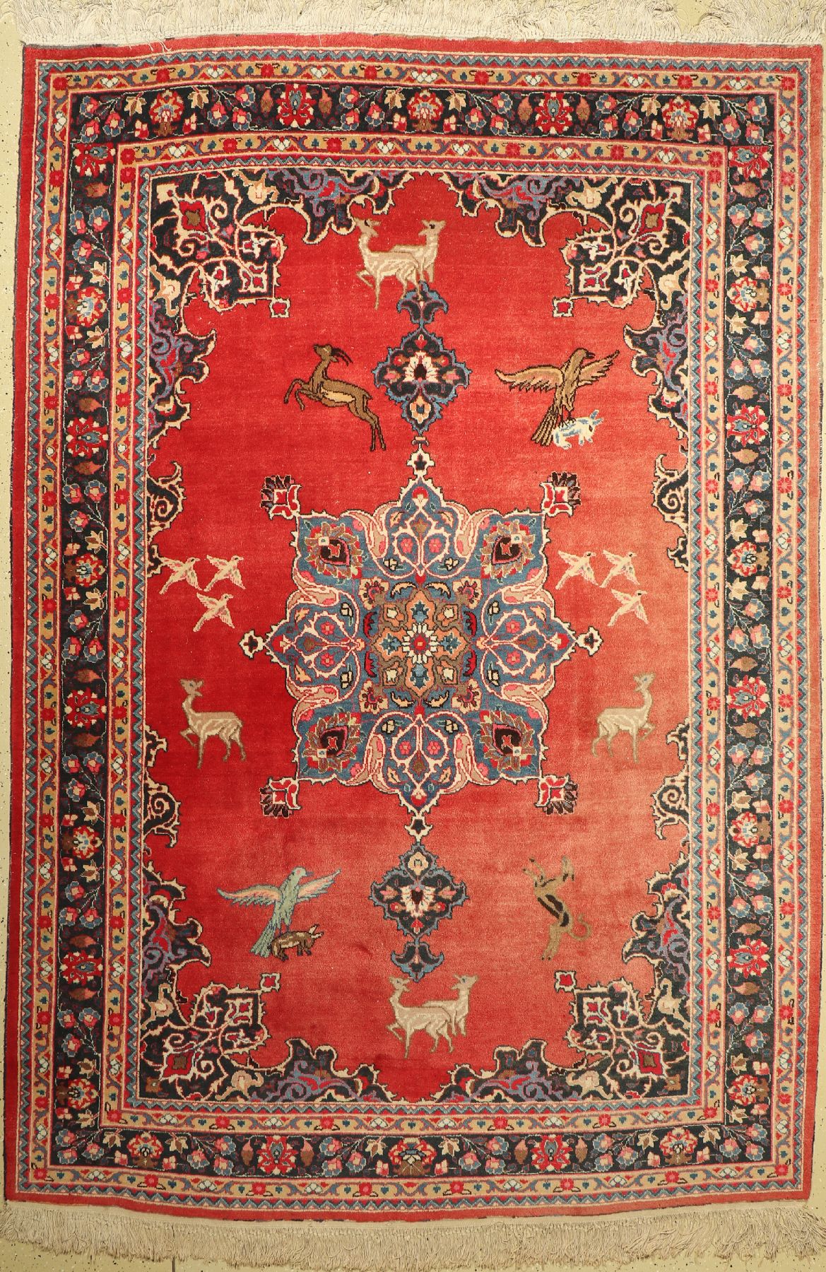 Mesched alt, Persien, um 1960, Wolle auf Baumwolle, ca. 313 x 215 cm, guter Zustand, verblasst