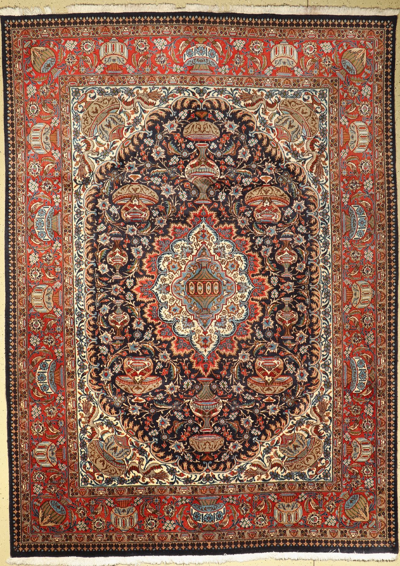Kaschmar alt, Persien, ca. 50 Jahre, Wolle auf Baumwolle, ca. 347 x 252 cm, Leichte Gebrauchsspuren