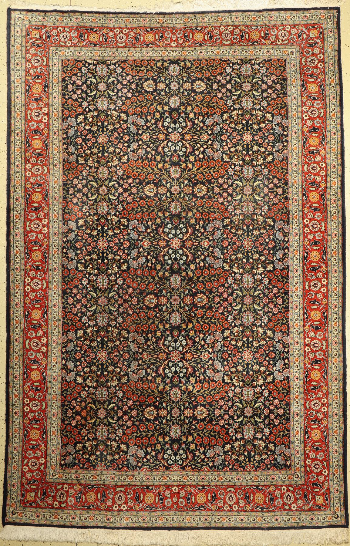 Hereke Wollteppich, Türkei, ca. 60 Jahre, Wolle auf Baumwolle, ca. 310 x 202 cm, guter Zustand