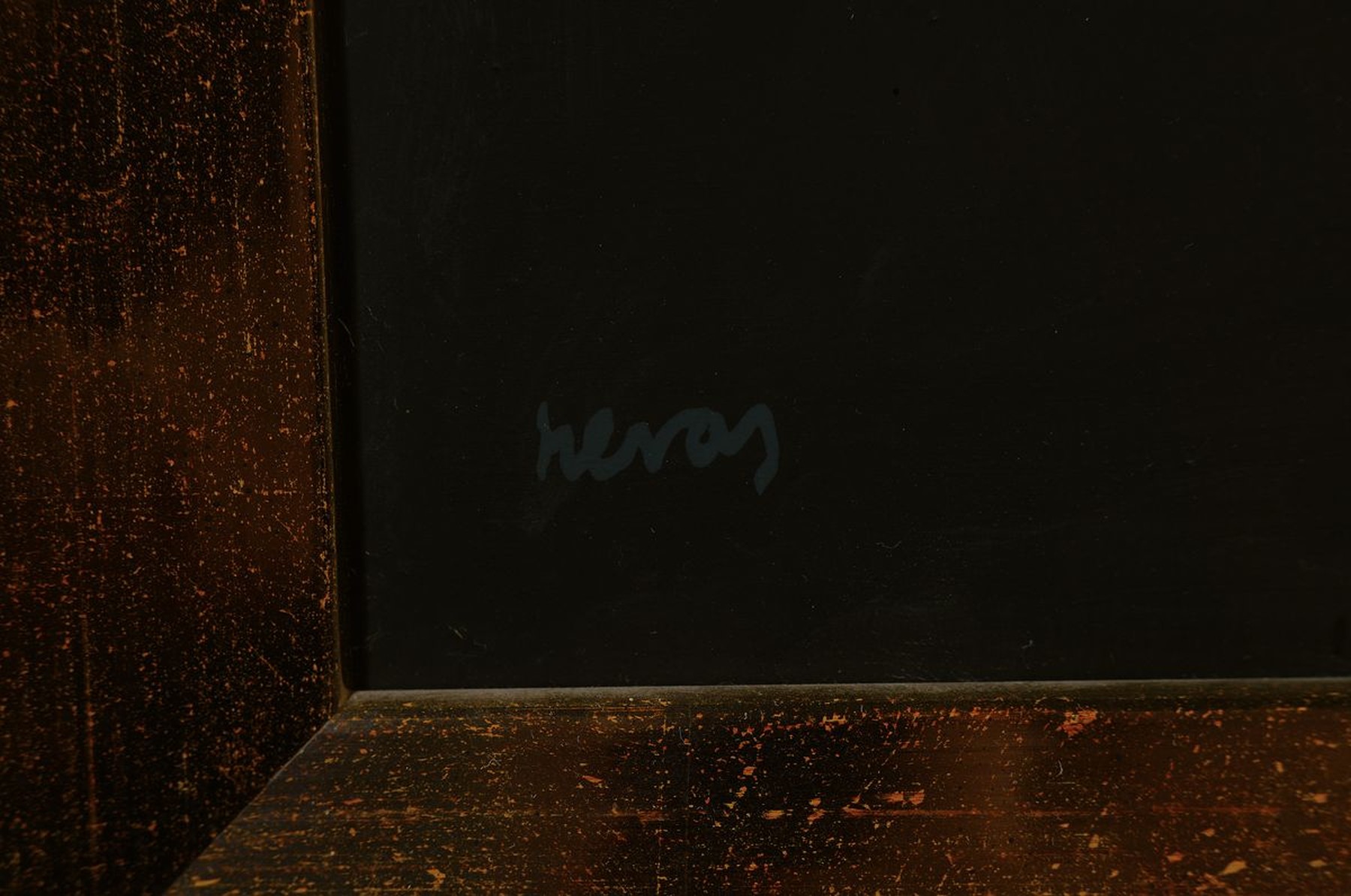 Detail a: Neros, unbekannter zeitgenössischer Künstler, 2. Hälfte 20. Jh., Stillleben mit Apfel, Öl/Lwd., ca.