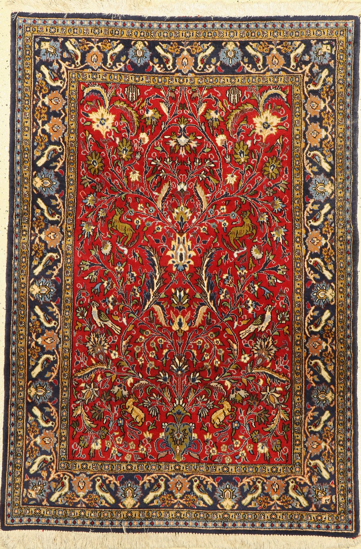 Ghom alt, Persien, ca. 50 Jahre, Wolle auf Baumwolle, ca. 152 x 106 cm, guter Zustand