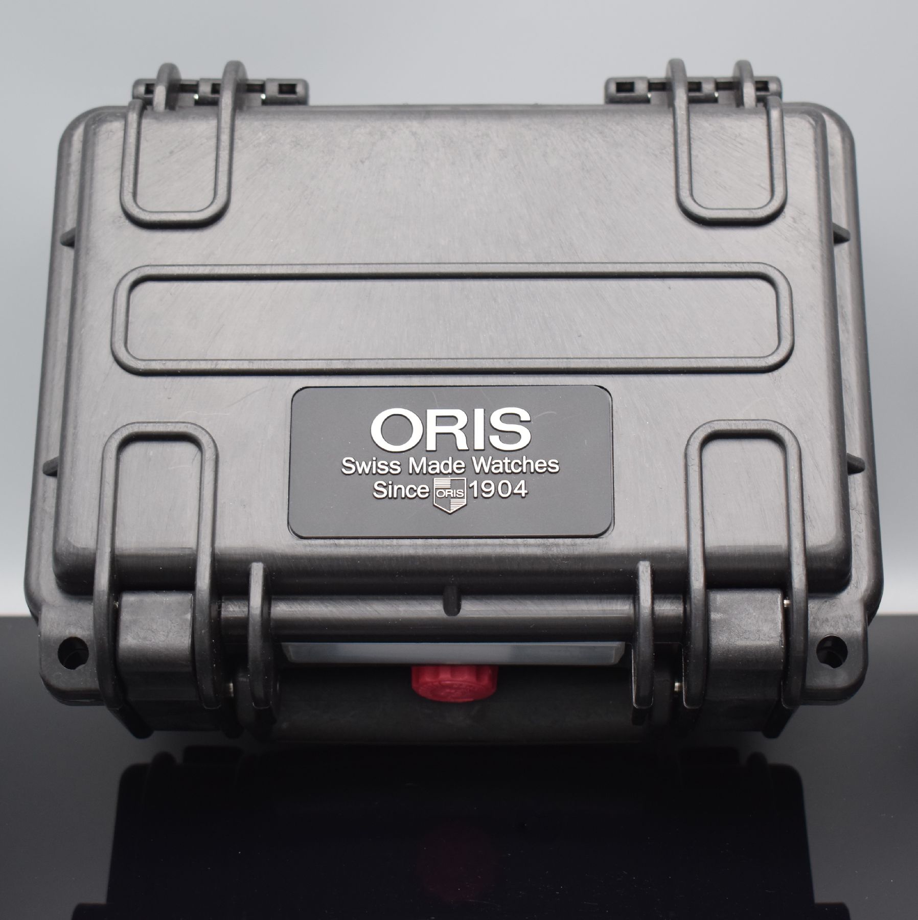 Detail f: ORIS Herrenarmbanduhr Big Crown Propilot Altimester Referenz 01 733 7705 4164, Automatik, massives Edelstahlgeh. inkl. orig. Band m. Faltschl., Boden ...