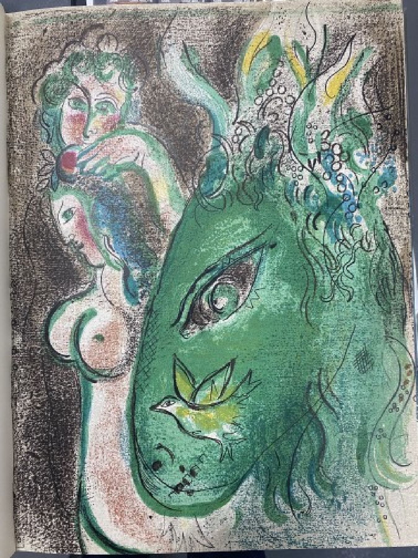 Detail d: Marc Chagall, 1887-1985, Dessins pour la bible, Verve No. 37-38, Paris 1960, Hardcover, mit 24 Original-Farblithographien von Marc Chagall, Erste ...