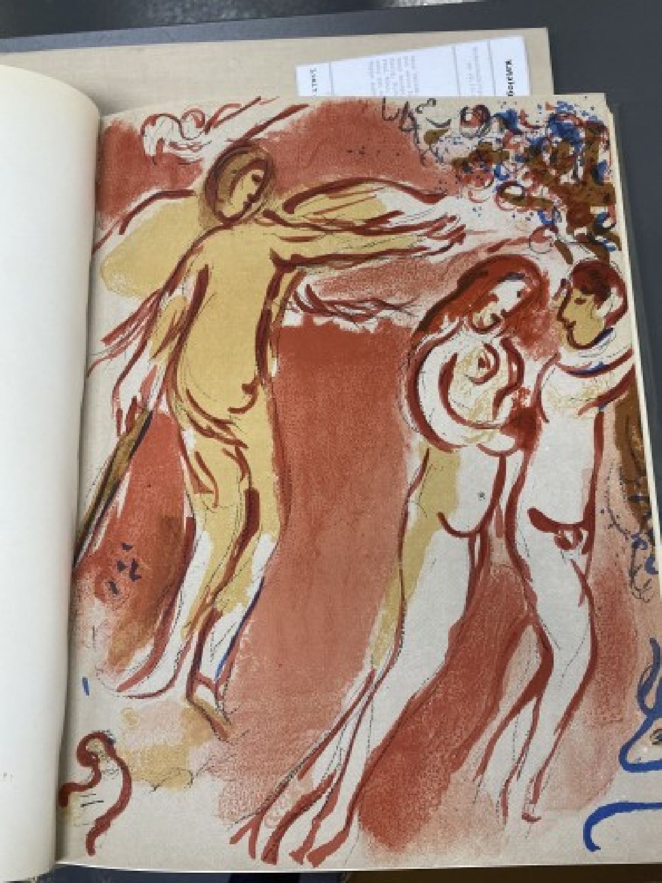 Detail g: Marc Chagall, 1887-1985, Dessins pour la bible, Verve No. 37-38, Paris 1960, Hardcover, mit 24 Original-Farblithographien von Marc Chagall, Erste ...