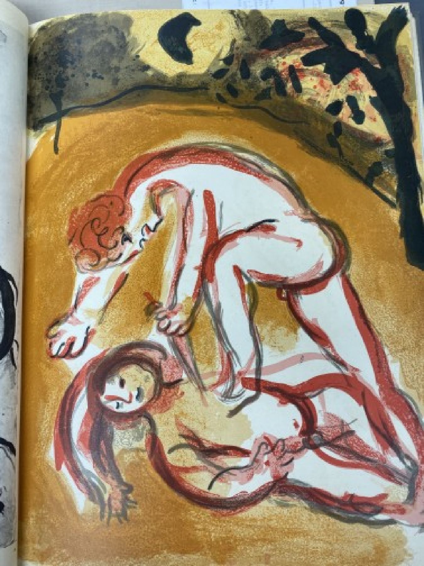 Detail h: Marc Chagall, 1887-1985, Dessins pour la bible, Verve No. 37-38, Paris 1960, Hardcover, mit 24 Original-Farblithographien von Marc Chagall, Erste ...