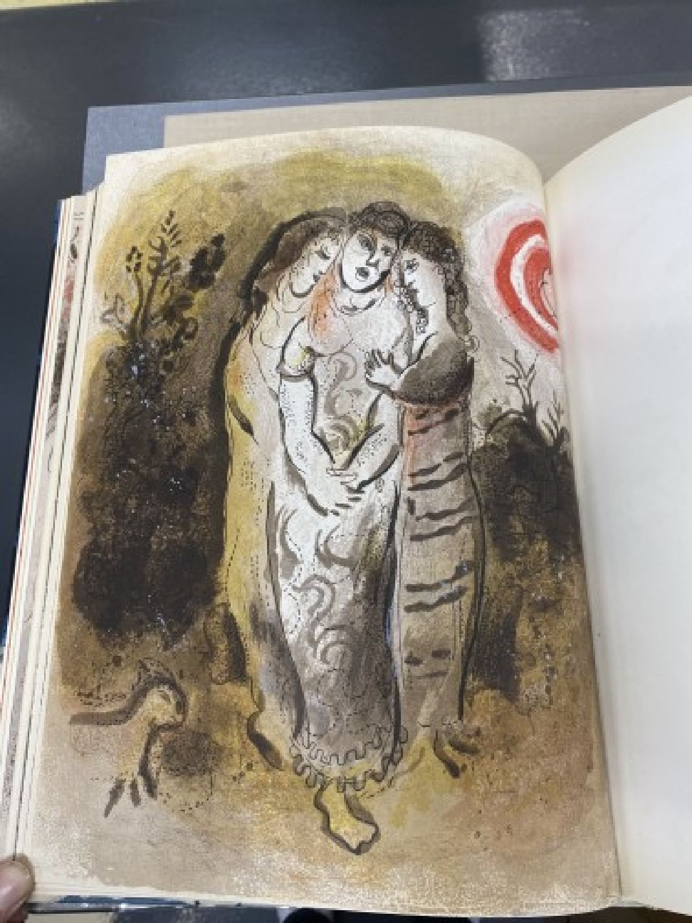 Detail n: Marc Chagall, 1887-1985, Dessins pour la bible, Verve No. 37-38, Paris 1960, Hardcover, mit 24 Original-Farblithographien von Marc Chagall, Erste ...
