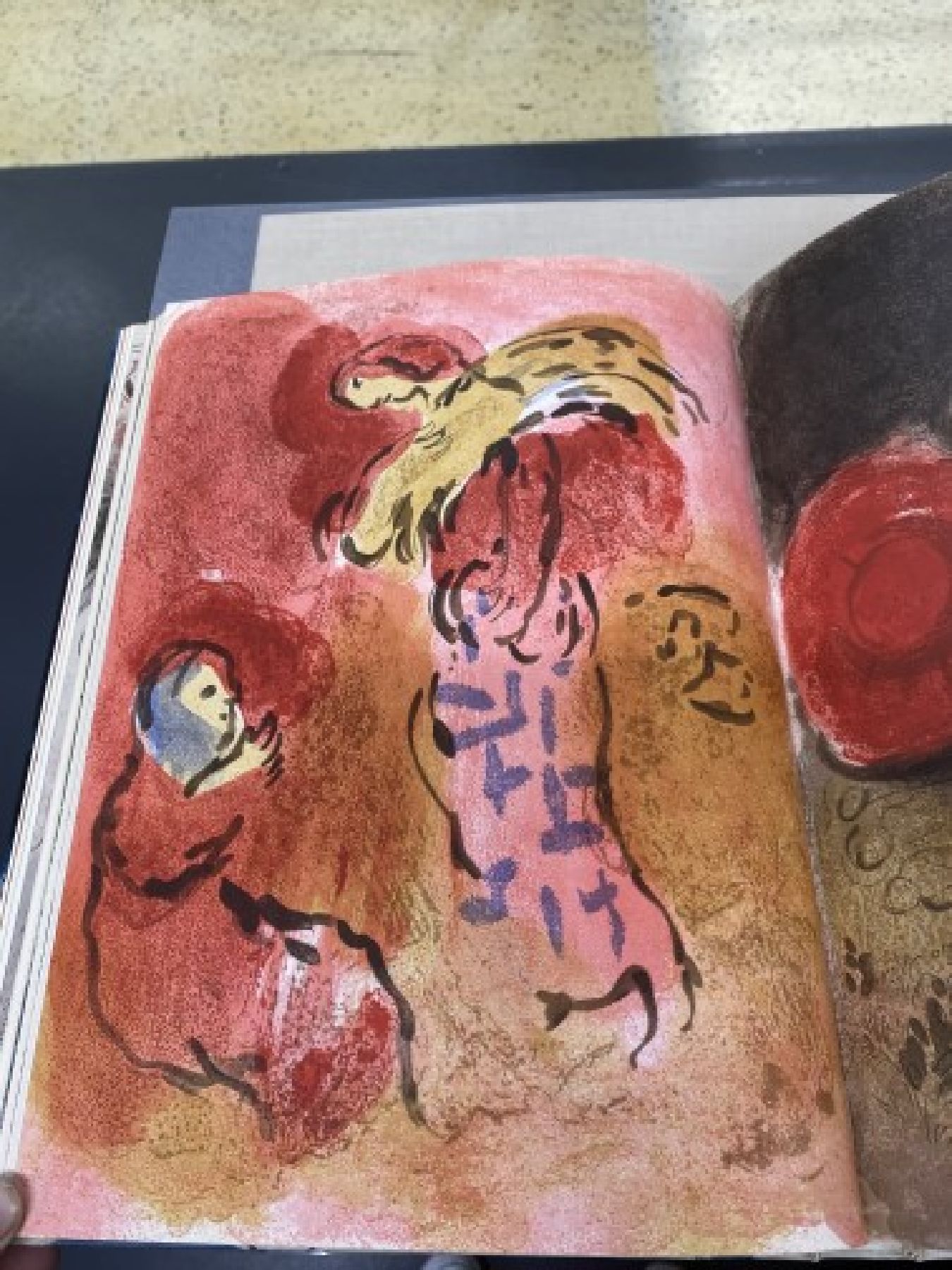 Detail o: Marc Chagall, 1887-1985, Dessins pour la bible, Verve No. 37-38, Paris 1960, Hardcover, mit 24 Original-Farblithographien von Marc Chagall, Erste ...