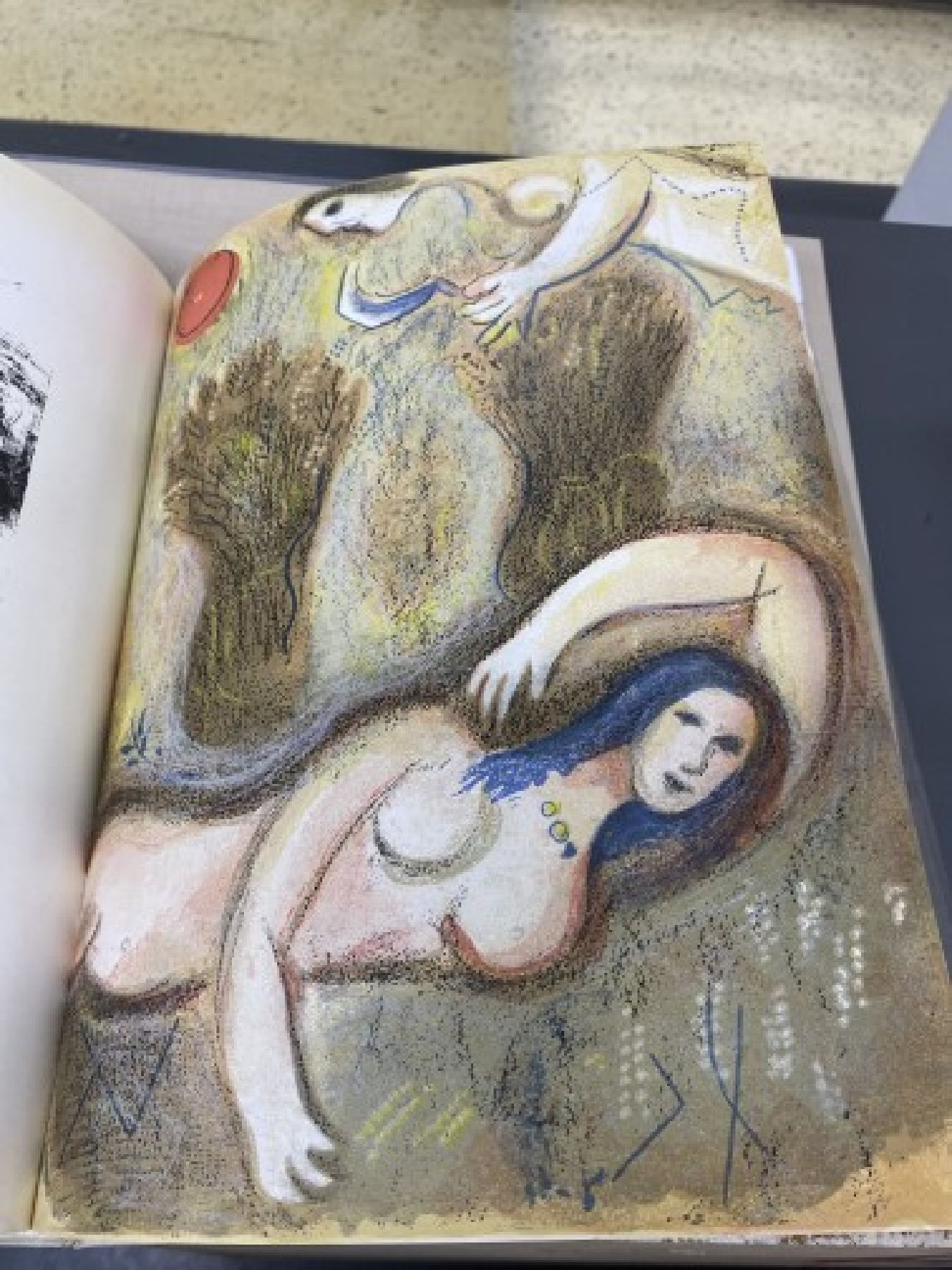 Detail r: Marc Chagall, 1887-1985, Dessins pour la bible, Verve No. 37-38, Paris 1960, Hardcover, mit 24 Original-Farblithographien von Marc Chagall, Erste ...