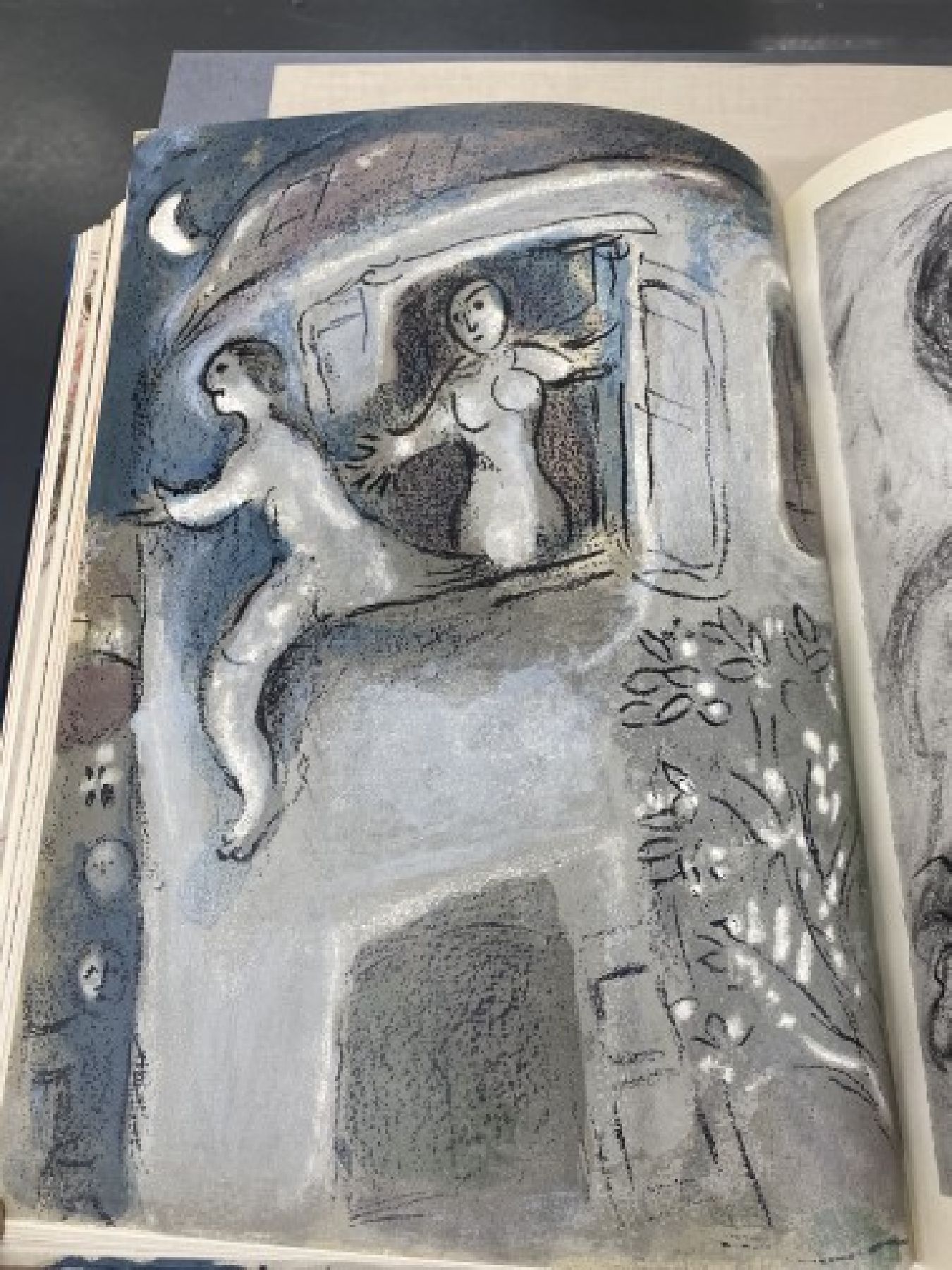 Detail s: Marc Chagall, 1887-1985, Dessins pour la bible, Verve No. 37-38, Paris 1960, Hardcover, mit 24 Original-Farblithographien von Marc Chagall, Erste ...