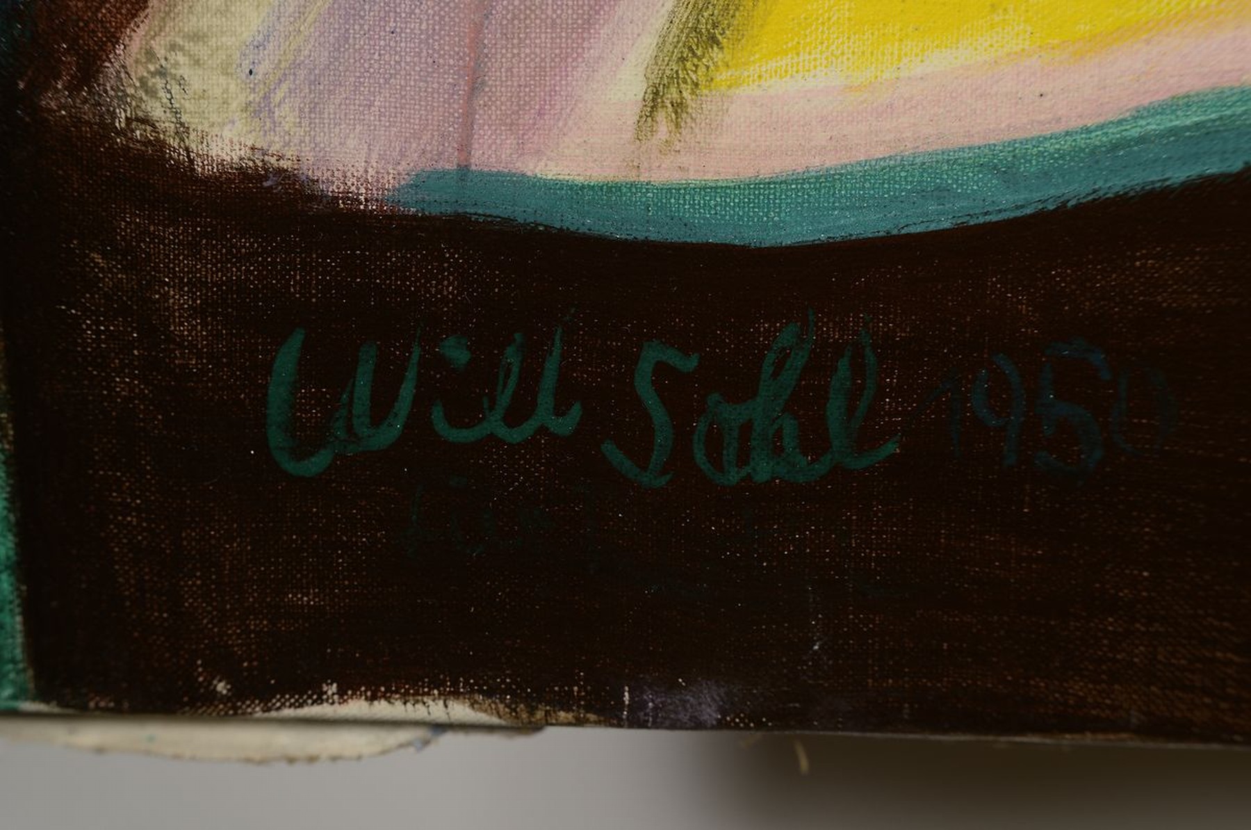 Detail a: Will Sohl, 1906 Ludwigshafen -1969, liegender Rückenakt, Öl/Lwd., signiert, 55 x 110 cm