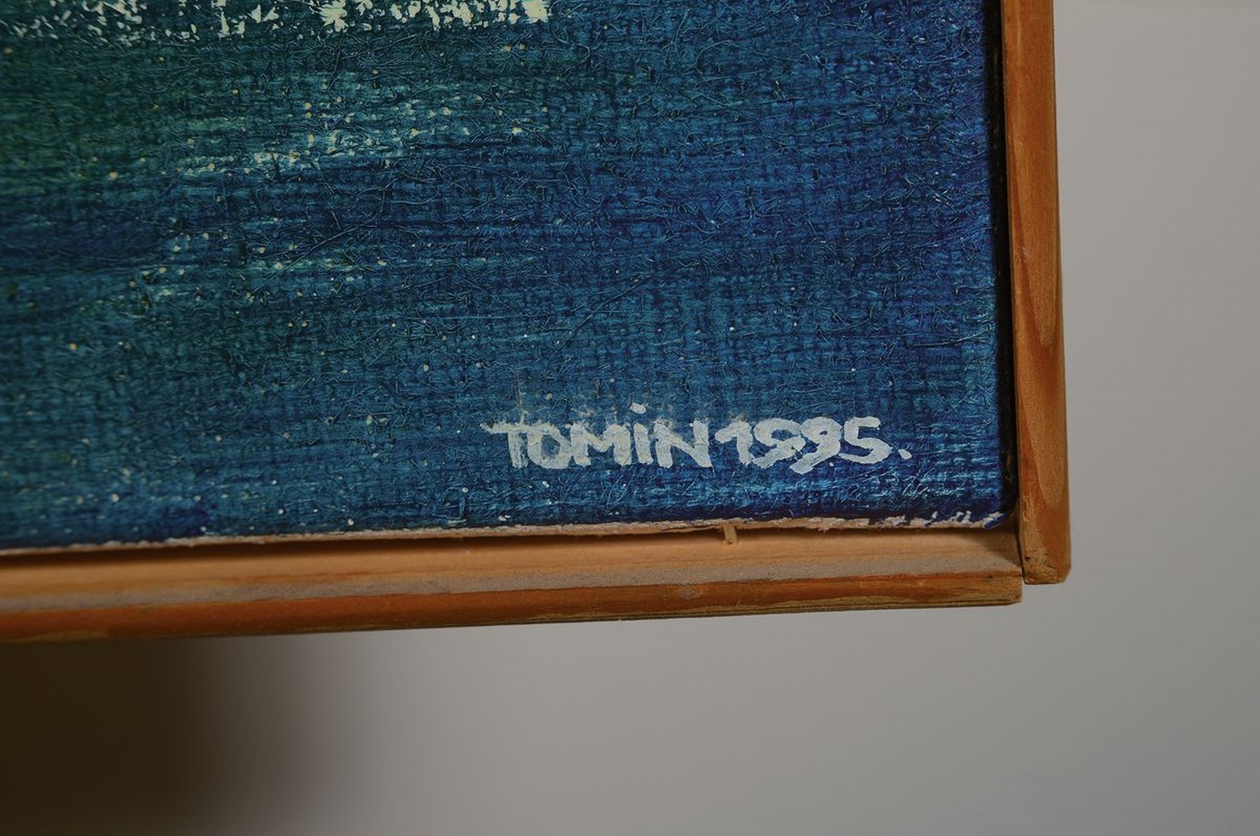 Detail a: Nikola Tomin, zeitgenössischer deutscher Künstler, " festliches Tor, Tor zur Ewigkeit," Öl/Lwd, recht unten sign., dat. 1995, ca. 82x100 ...