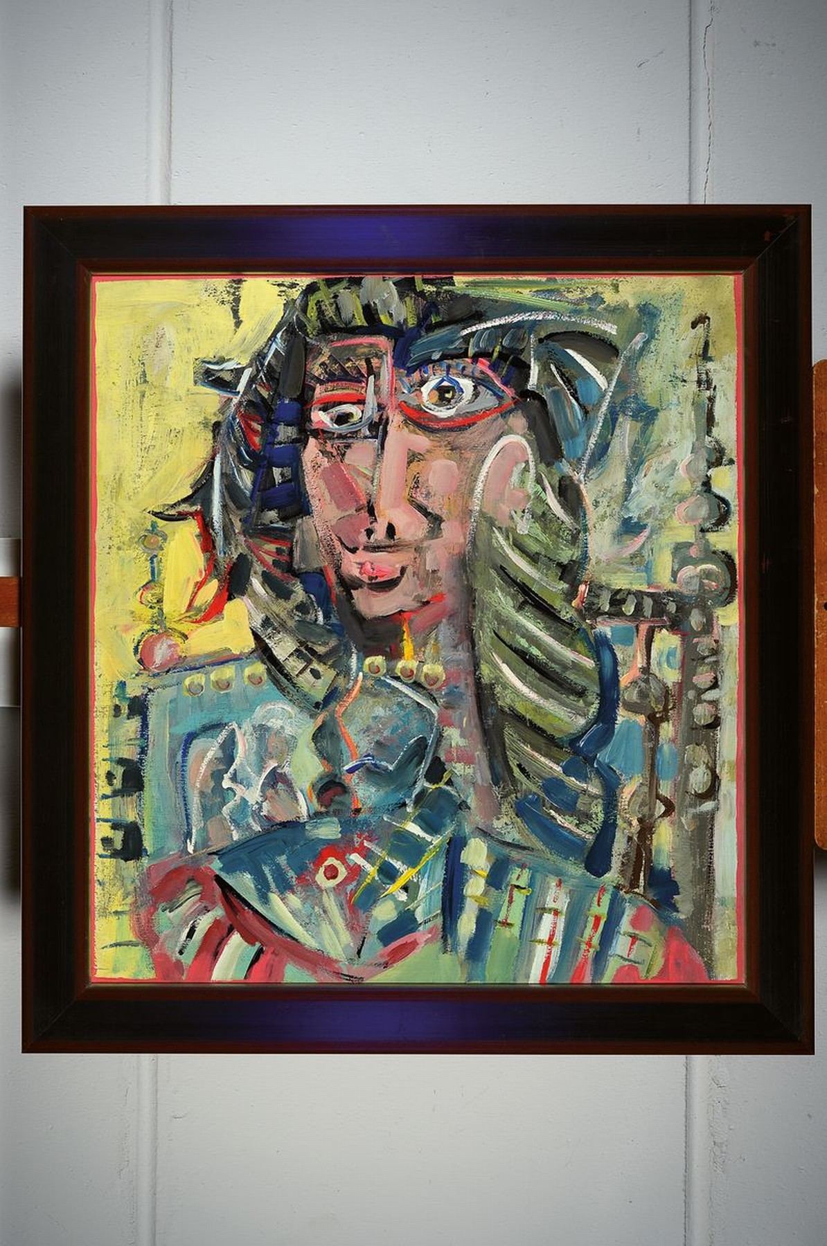Detail k: Unbekannter Künstler, Öl/Hartfaser, unsign., R. gesamt ca. 88x80 cm