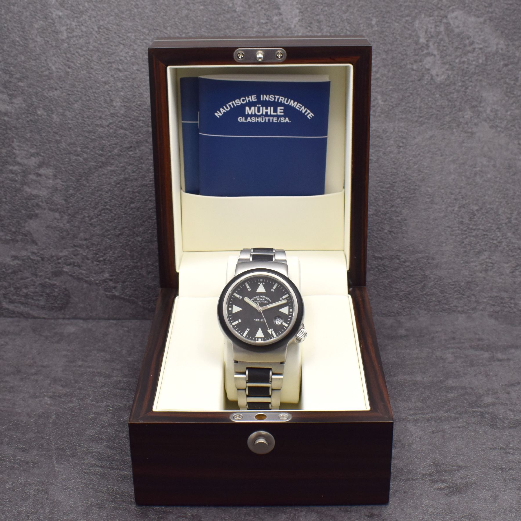 Detail g: MÜHLE GLASHÜTTE/SA. Nautische Instrumente Herrenarmbanduhr Modell S.A.R. Rescue-Timer Referenz M1-41-00, Automatik, verschr. Edelstahlgeh. inkl. ...