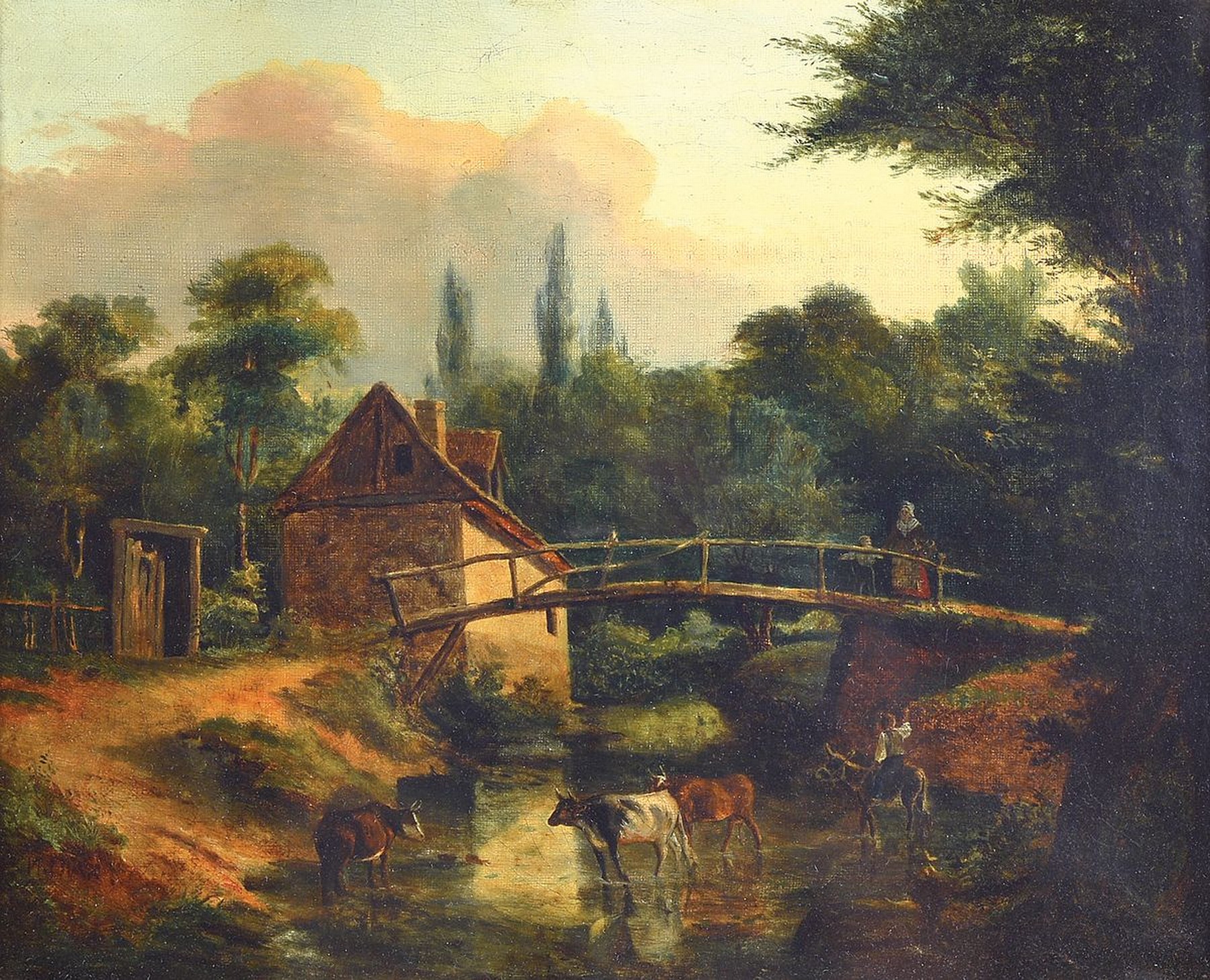 Narcisse Virgile Diaz de la Pena, 1807 Bordeaux - 1876 Menton, Ausbildung in einer Pariser Porzellanfabrik, Unterricht bei Francoise Souchon, ...