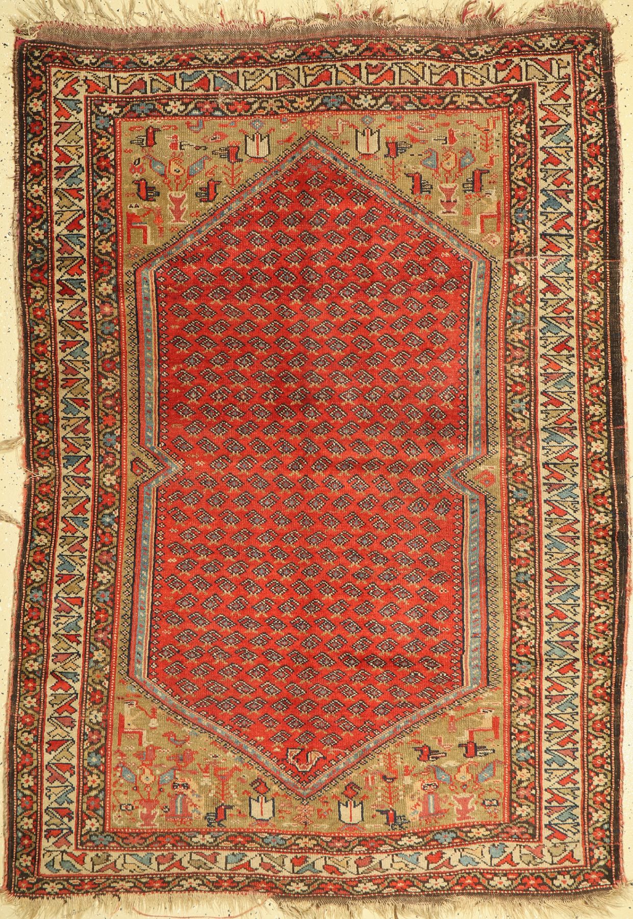 Kurdischer Teppich, Persien, um 1920, Wolleauf Baumwolle, ca. 194 x 136 cm, EHZ: 4