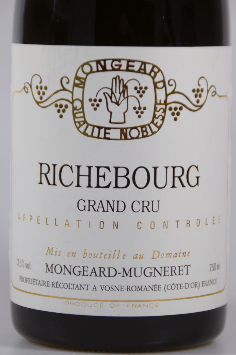 Detail a: 1 Flasche 1986 Richebourg, Grand Cru, Domaine Mongeard-Mugneret, Vosne-Romanée, Cote d'or, ca. 750ml, top shoulder
