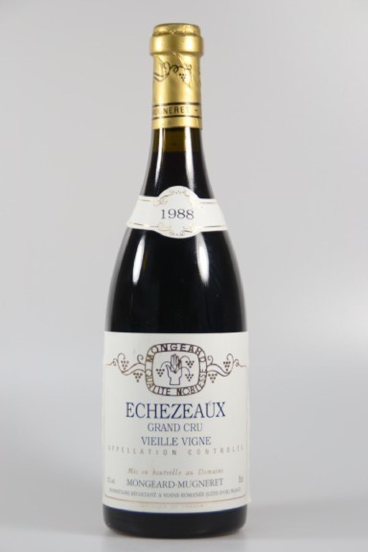 Detail c: 1 Flasche 1988 Echezeaux, Grand Cru vieille vigne, Domaine Mongeard-Mugneret a Vosne- Romanée, Cote d'Or, 750ml, into neck