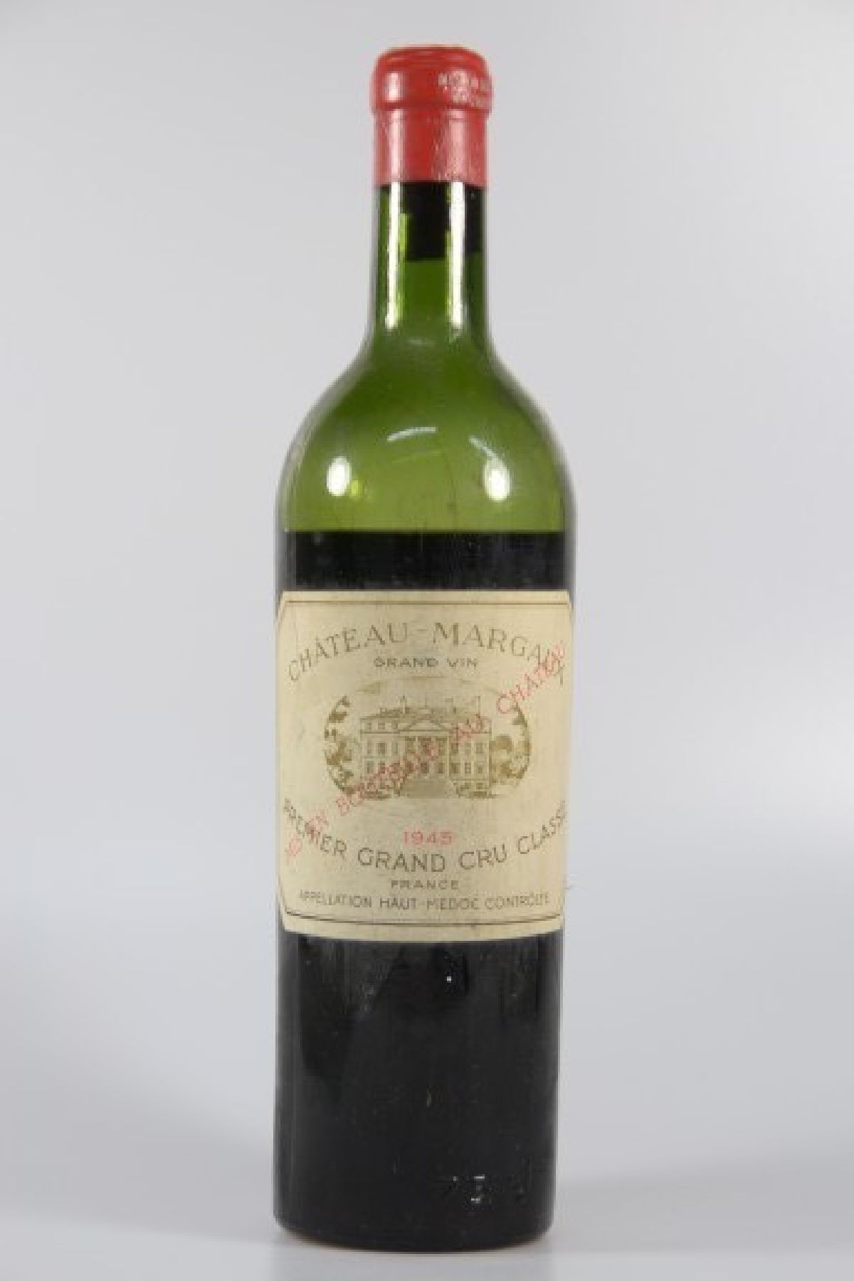 1 Flasche Chateau Margaux 1945, Grand Vin, premier grand Cru Classe, Haut-Medoc, 75cl, below shoulder