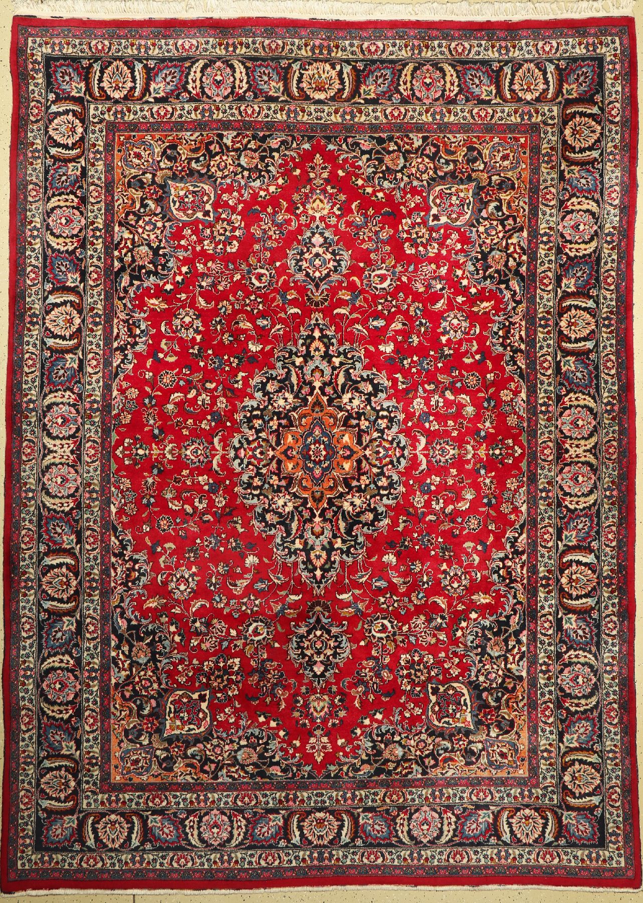 Mesched alt, Persien, ca. 60 Jahre, Wolle auf Baumwolle, ca. 335 x 252 cm, guter Zustand