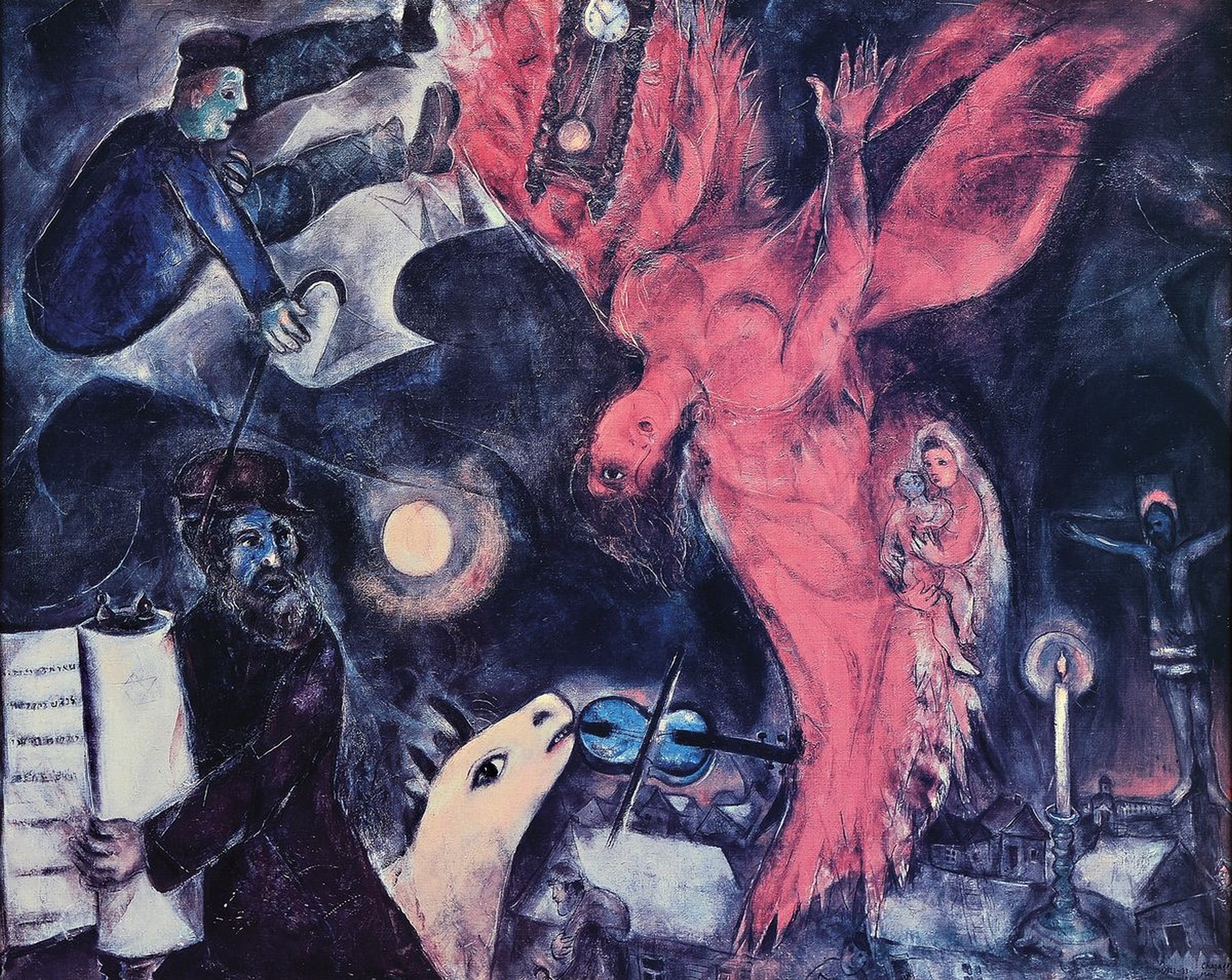 Marc Chagall, 1887-1985, "La Chute de l'Ange", re. unten sign., num. 52/616, dat., ca. 46x37 cm