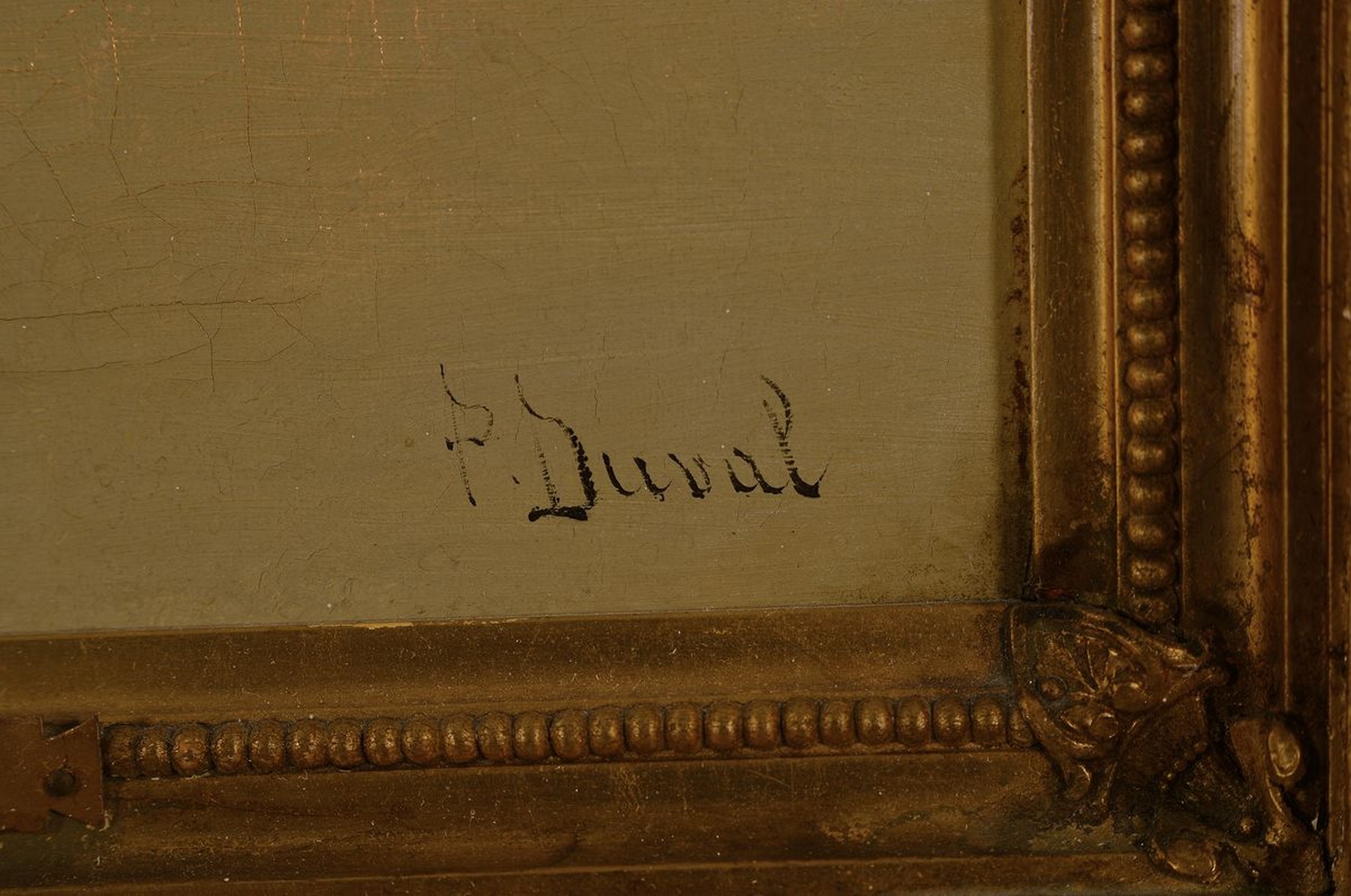 Detail a: P. Duval, frz. Genremaler, um 1900, Öl/Lwd, Paar Porträts, Junge Sinti mit Gitarre als Verweis auf Erzählkunst und Musik als zugeschriebene ...