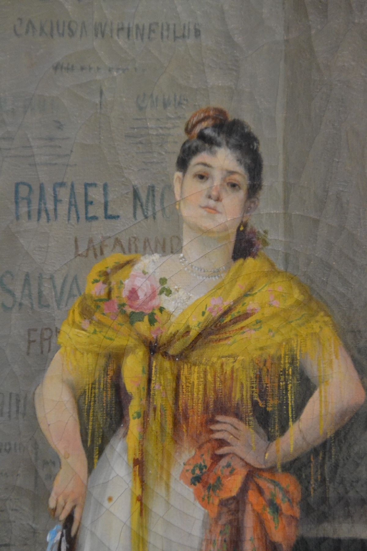 Detail g: P. Duval, frz. Genremaler, um 1900, Öl/Lwd, Paar Porträts, Junge Sinti mit Gitarre als Verweis auf Erzählkunst und Musik als zugeschriebene ...