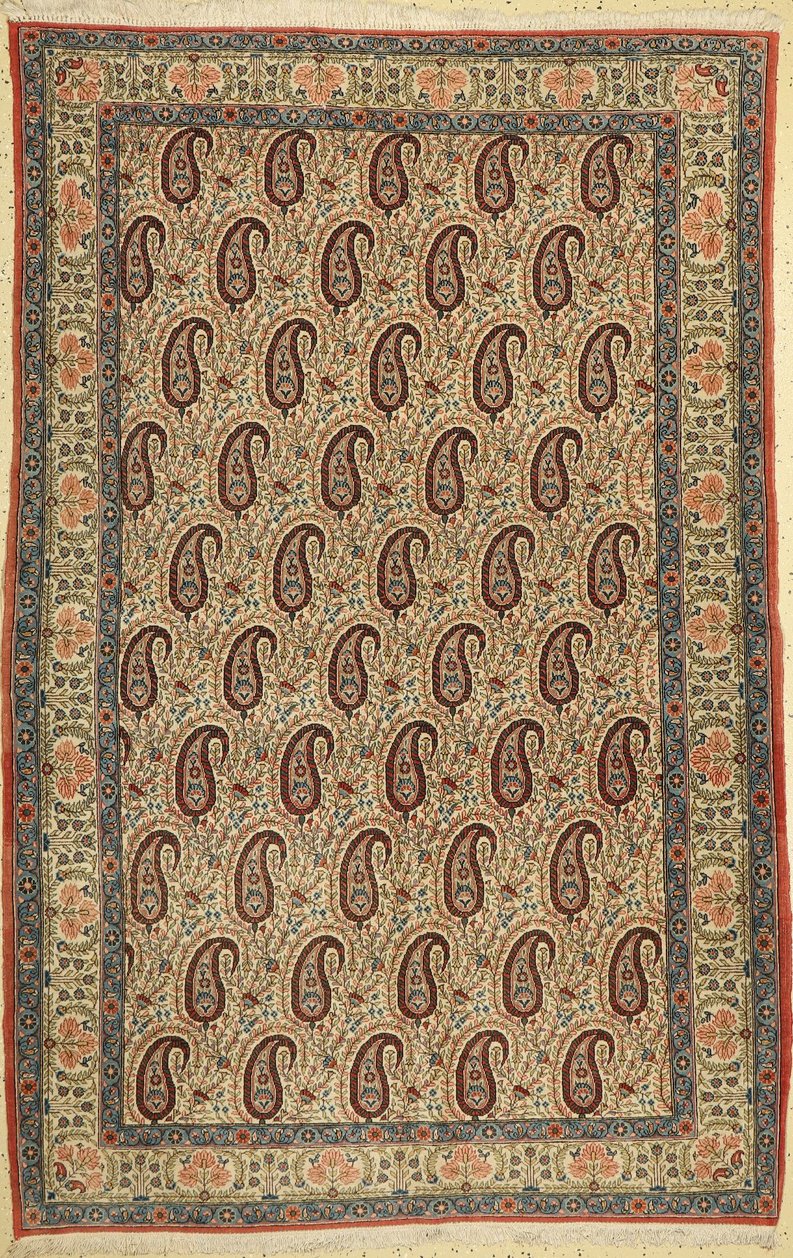 Ghom Kork alt, Persien, um 1930, Korkwolle,ca. 210 x 138 cm, EHZ: 2-3