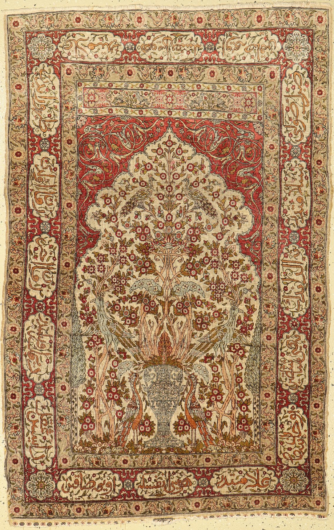 Hereke Seide alt, Türkei, um 1930, reine Naturseide, ca. 158 x 102 cm, EHZ: 4
