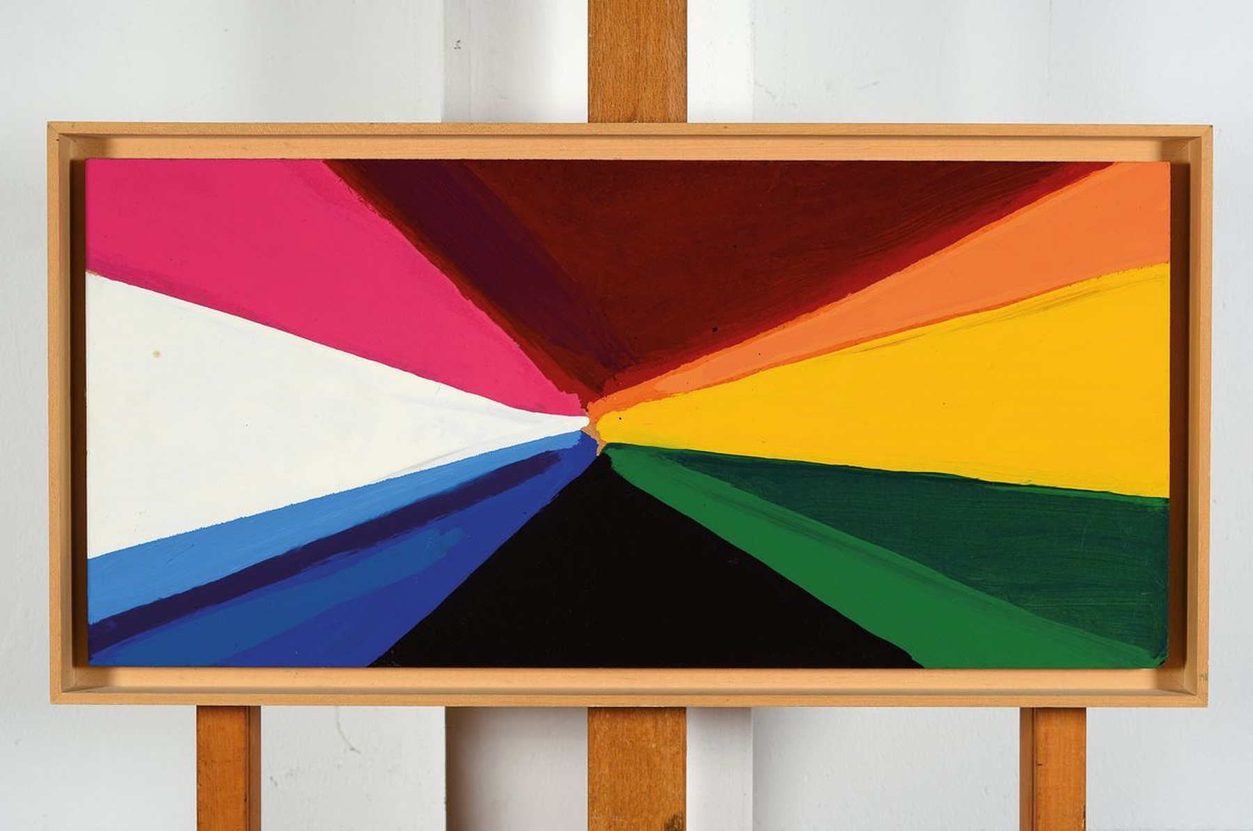 Detail k: Lambert Maria Wintersberger, 1941-2013, Farbkreis, Gemälde von 2004, Öl/Holz, ca. 29.5x58.5cm, unsigniert, aus dem Nachlaß des Künstlers, ...