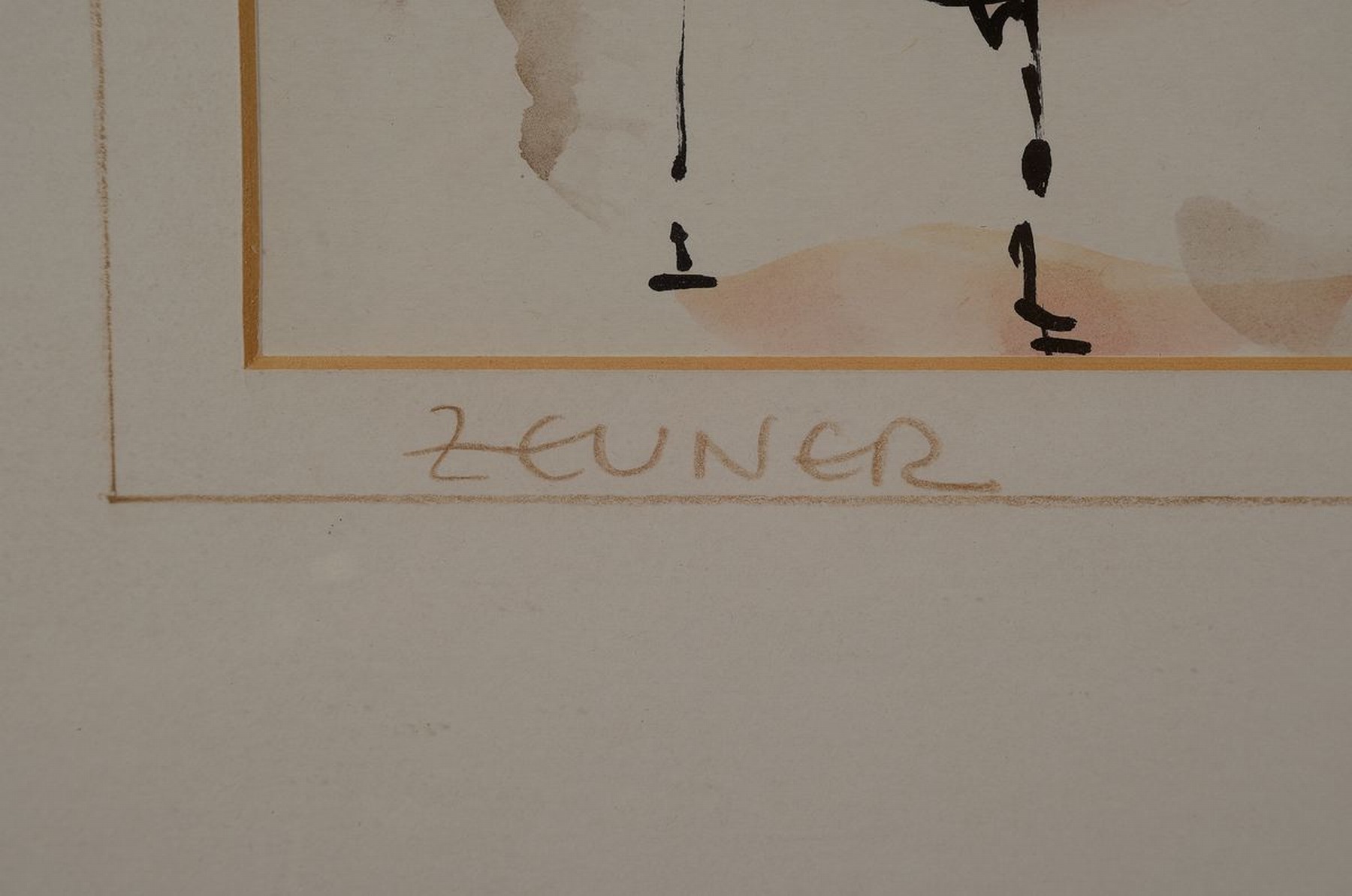 Detail a: Georg Günther Zeuner, 1923 Dresden-2011 Speyer, Farblithographie von 1989, rechts unten handsigniert, ca. 37x27cm, PP, u.Gl., R.ca.63x53cm
