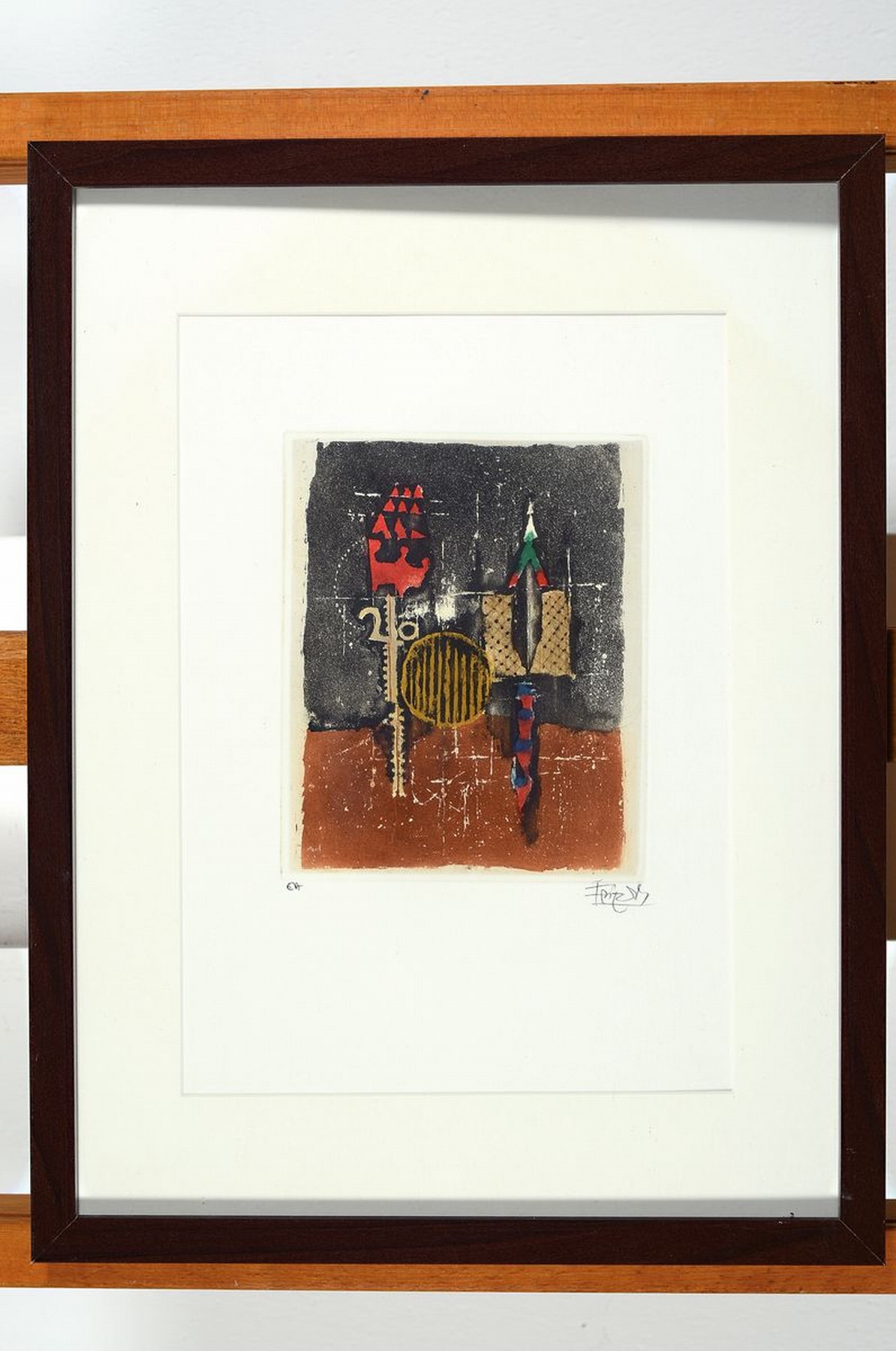 Detail k: Johnny Friedländer, 1912-1992, drei Farbradierungen, alle handsigniert und als e.a. bezeichnet, zwei davon ca. 17x13.5cm,PP, u.Gl., R. ca. 42x32cm; ...