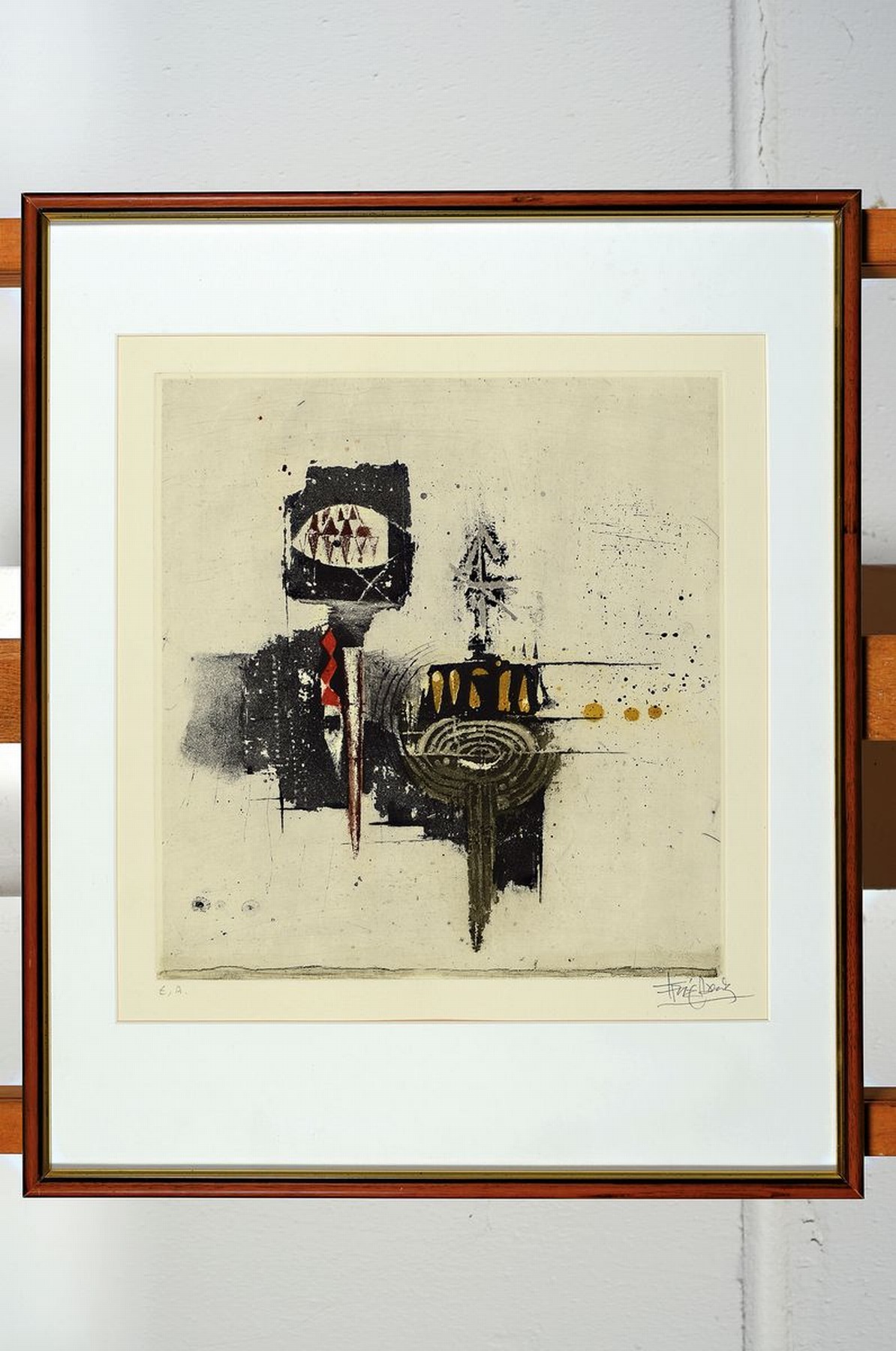 Detail o: Johnny Friedländer, 1912-1992, drei Farbradierungen, alle handsigniert und als e.a. bezeichnet, zwei davon ca. 17x13.5cm,PP, u.Gl., R. ca. 42x32cm; ...