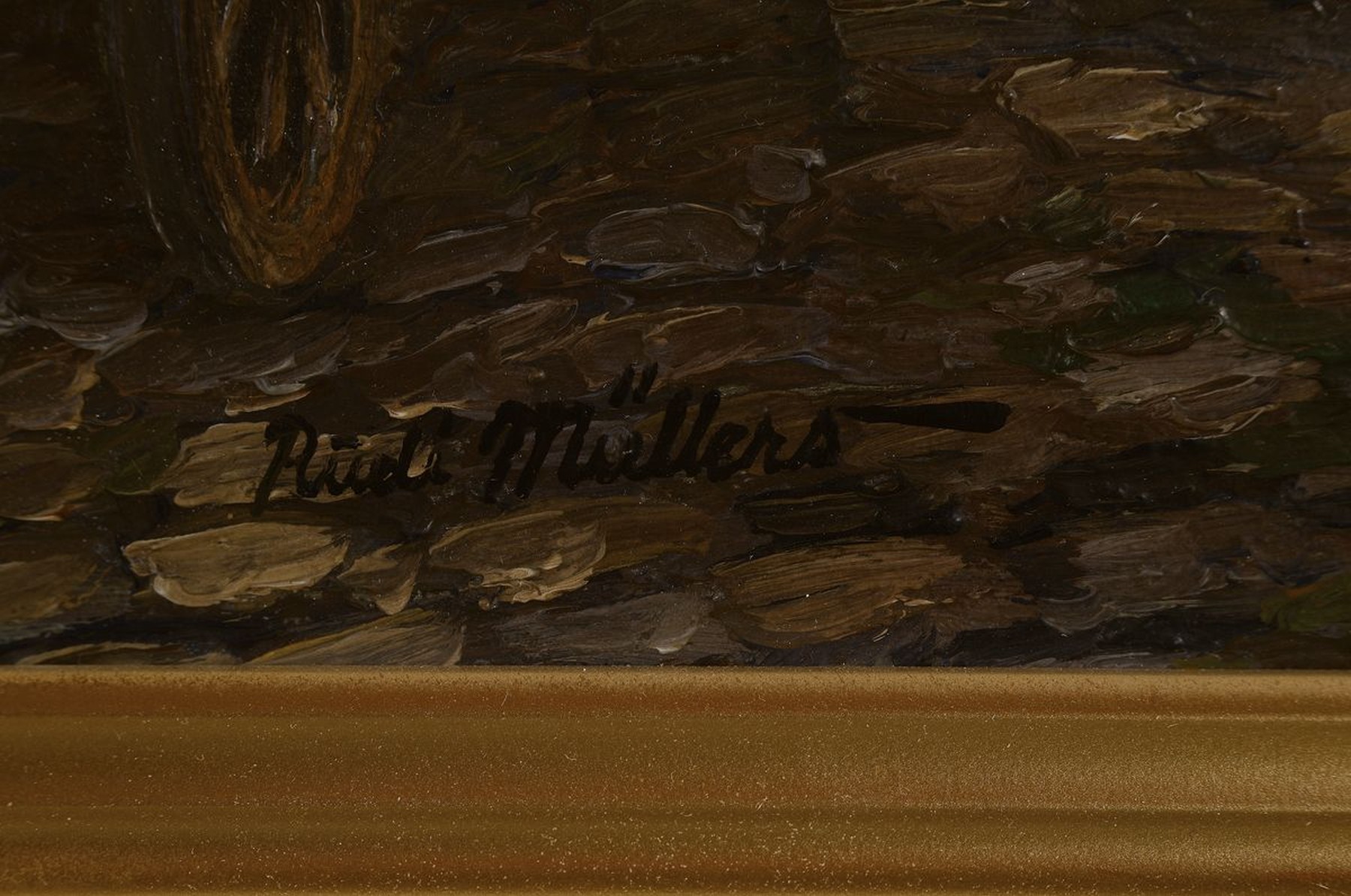 Detail a: Rudi Müllers, 1895 Mannheim-1972 Heidelberg, Blick auf das Weingut Schäffer in Hambach, bekannt aus der Fernsehsendung Weingut Wader, ...