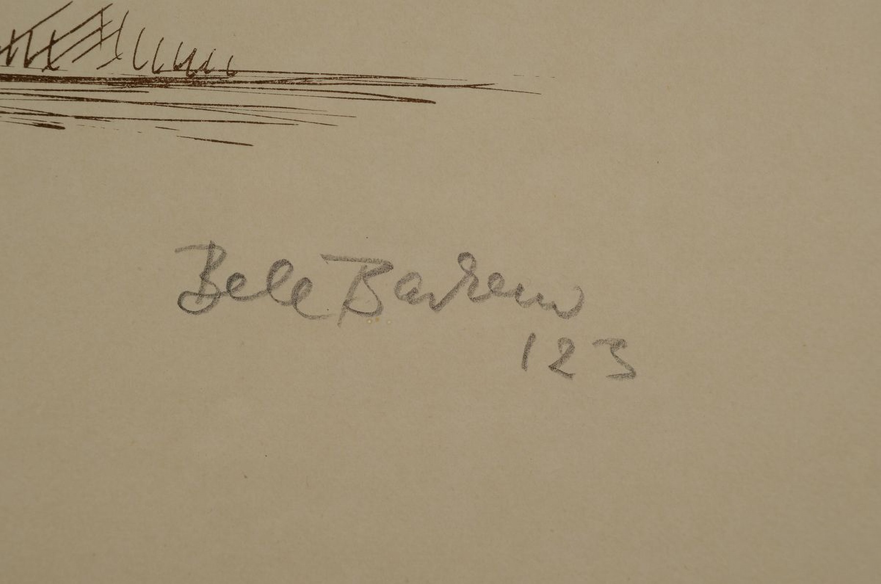 Detail a: Bele Bachem, 1916 Düsseldorf-2005 München, Lithographie, Schwebeübung, Ed. 123, rechts unten signiert, unter Glas gerahmt, 66x50 cm
