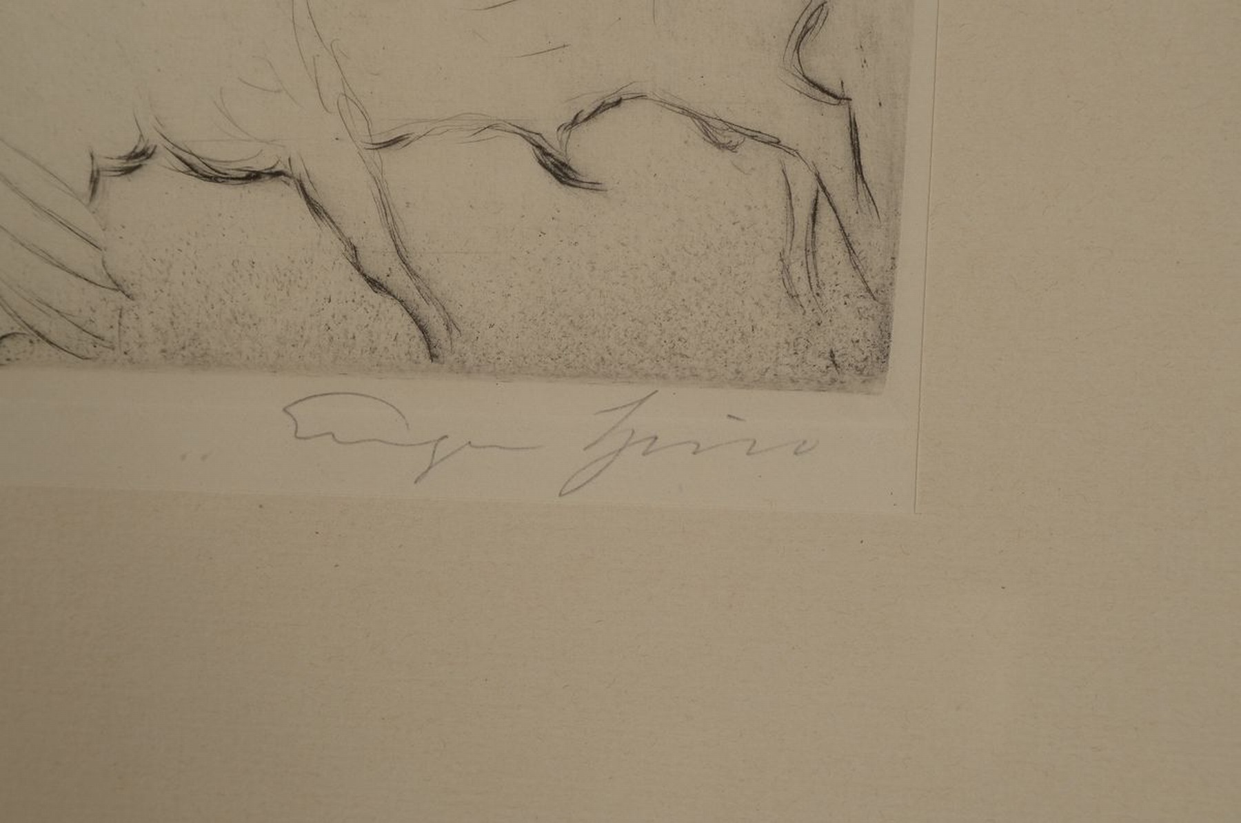 Detail a: Eugen Spiro, 1847 Breslau-1972 New York City , Radierung, Szenen aus der Stierkampfarena,aus der Folge " Spanische Reise" (1924), signiert ...
