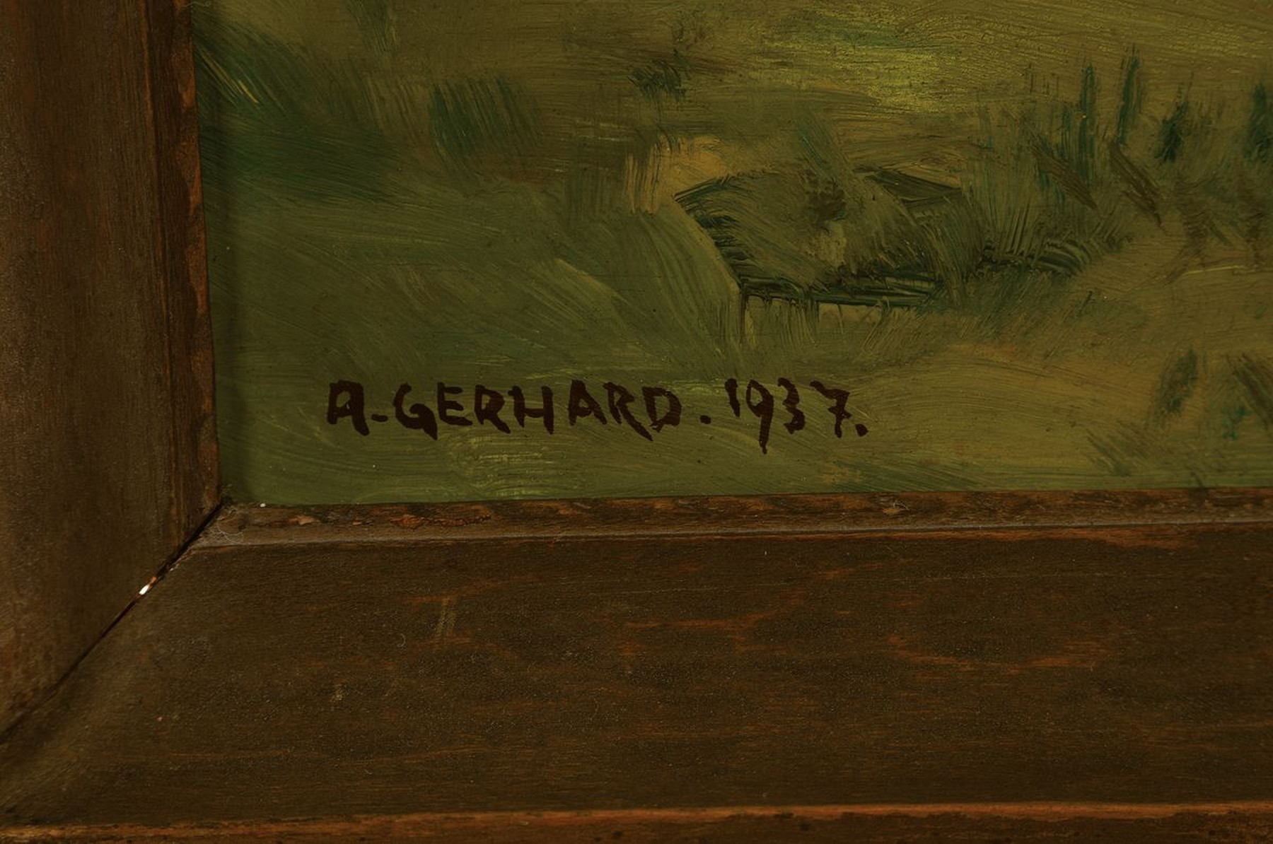 Detail a: Adolf Gerhard, 1910-1975, Mainzer Maler und Bildhauer, 1926-32 Studium an der Kunstgewerbeschule Mainz, 1940-44 Studium an der Staedelschule ...